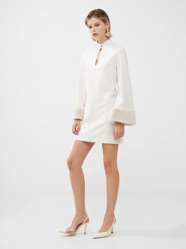 Whisper Ruth Faux Fur Trim Mini Dress sold by French Connection