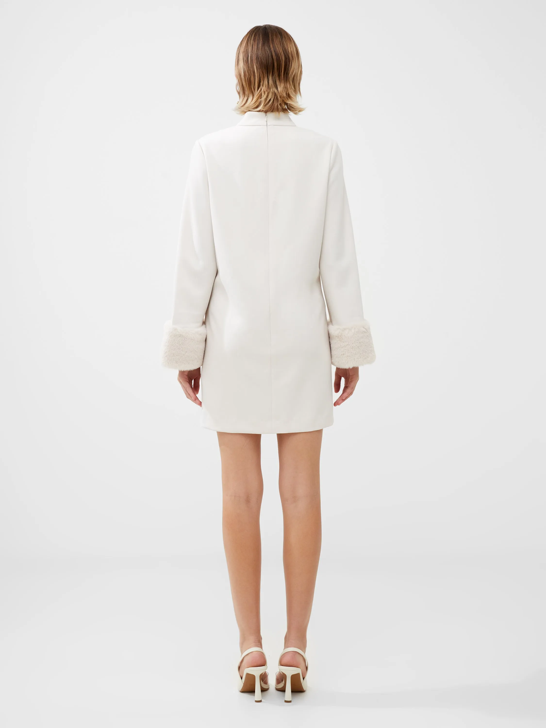 Whisper Ruth Faux Fur Trim Mini Dress sold by French Connection product image thumbnail 4