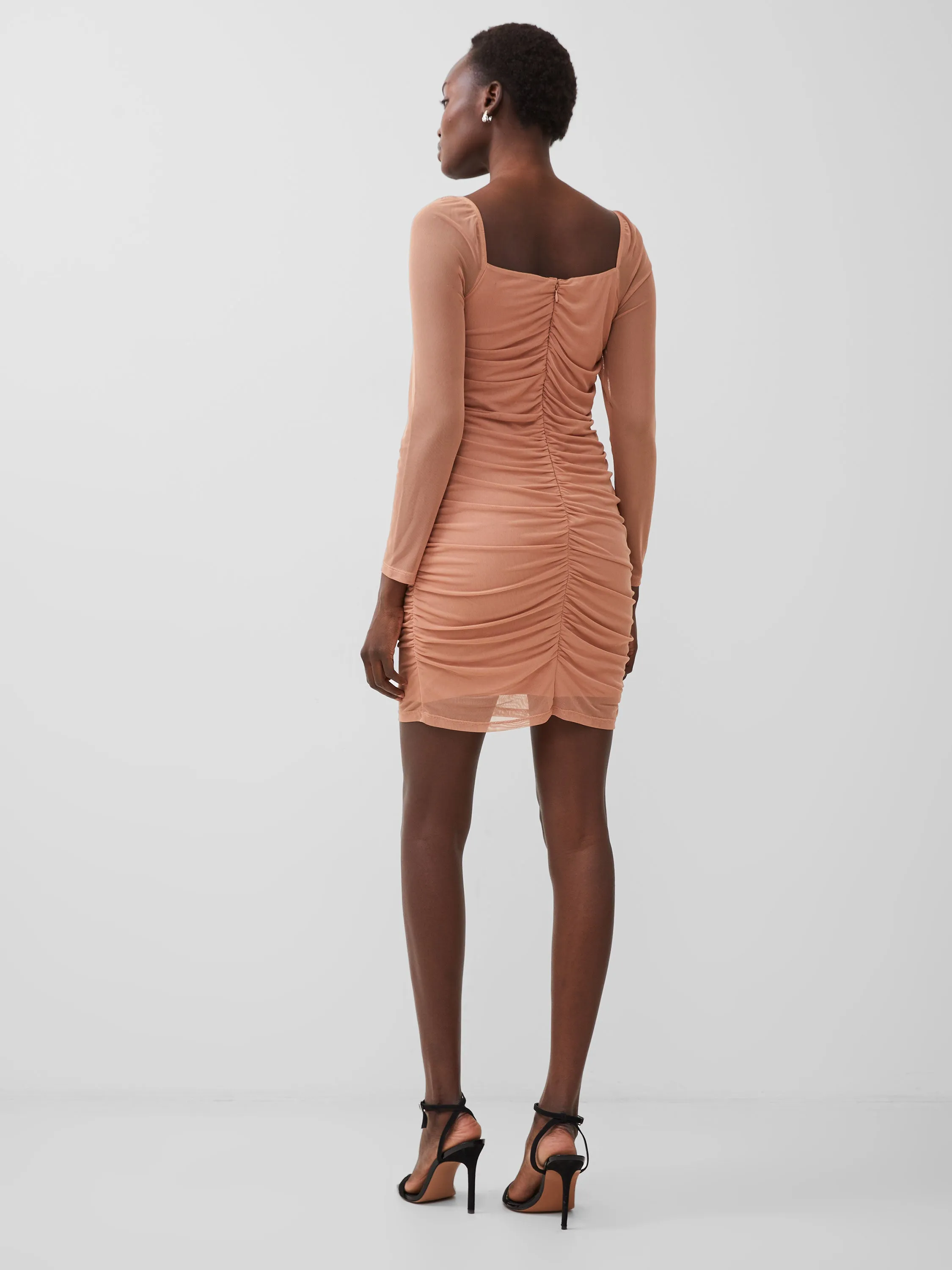 Toni Mesh Ruched Dress sold by French Connection product image thumbnail 4