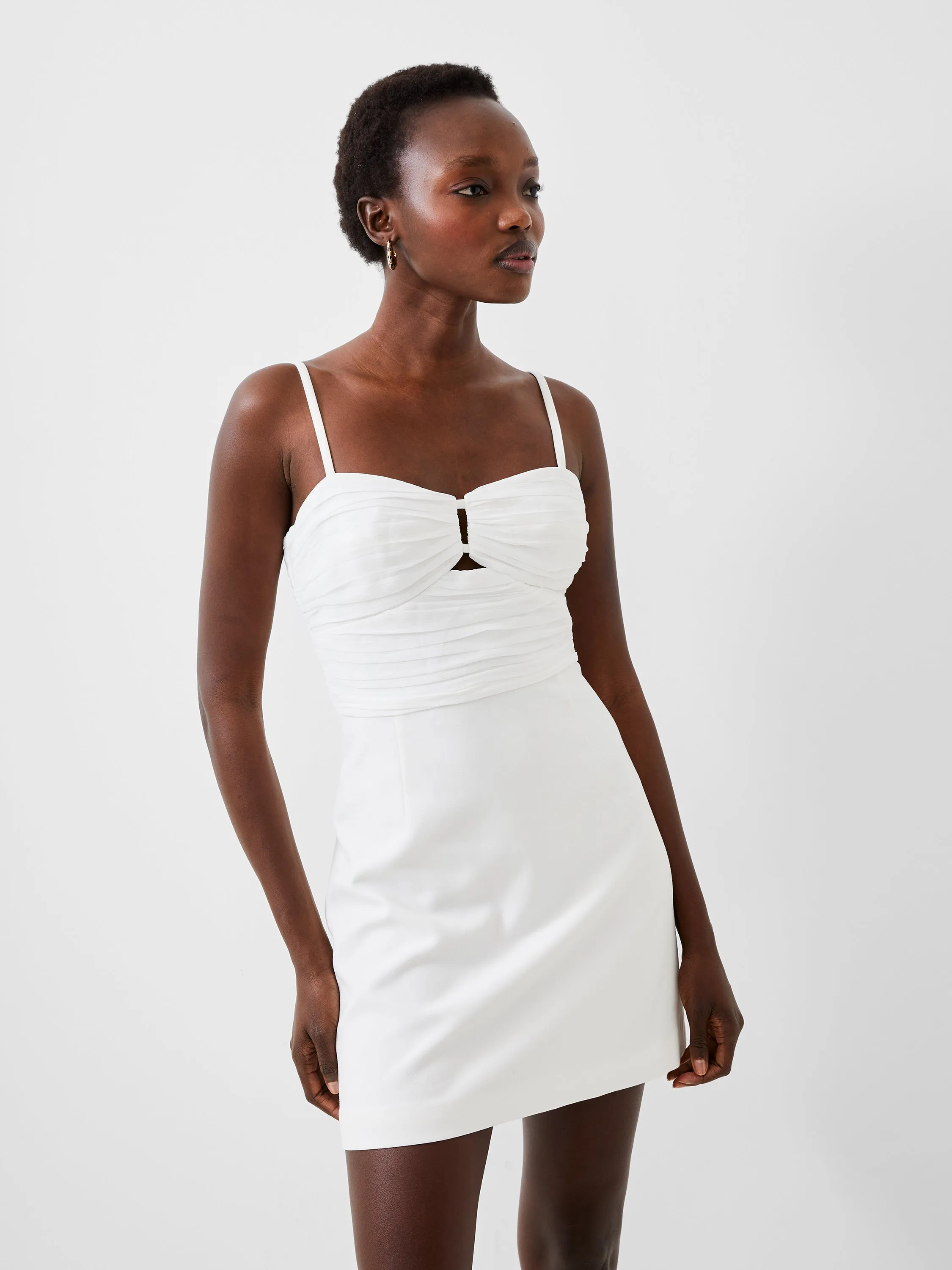 Whisper Strappy Tulle Mini Dress sold by French Connection