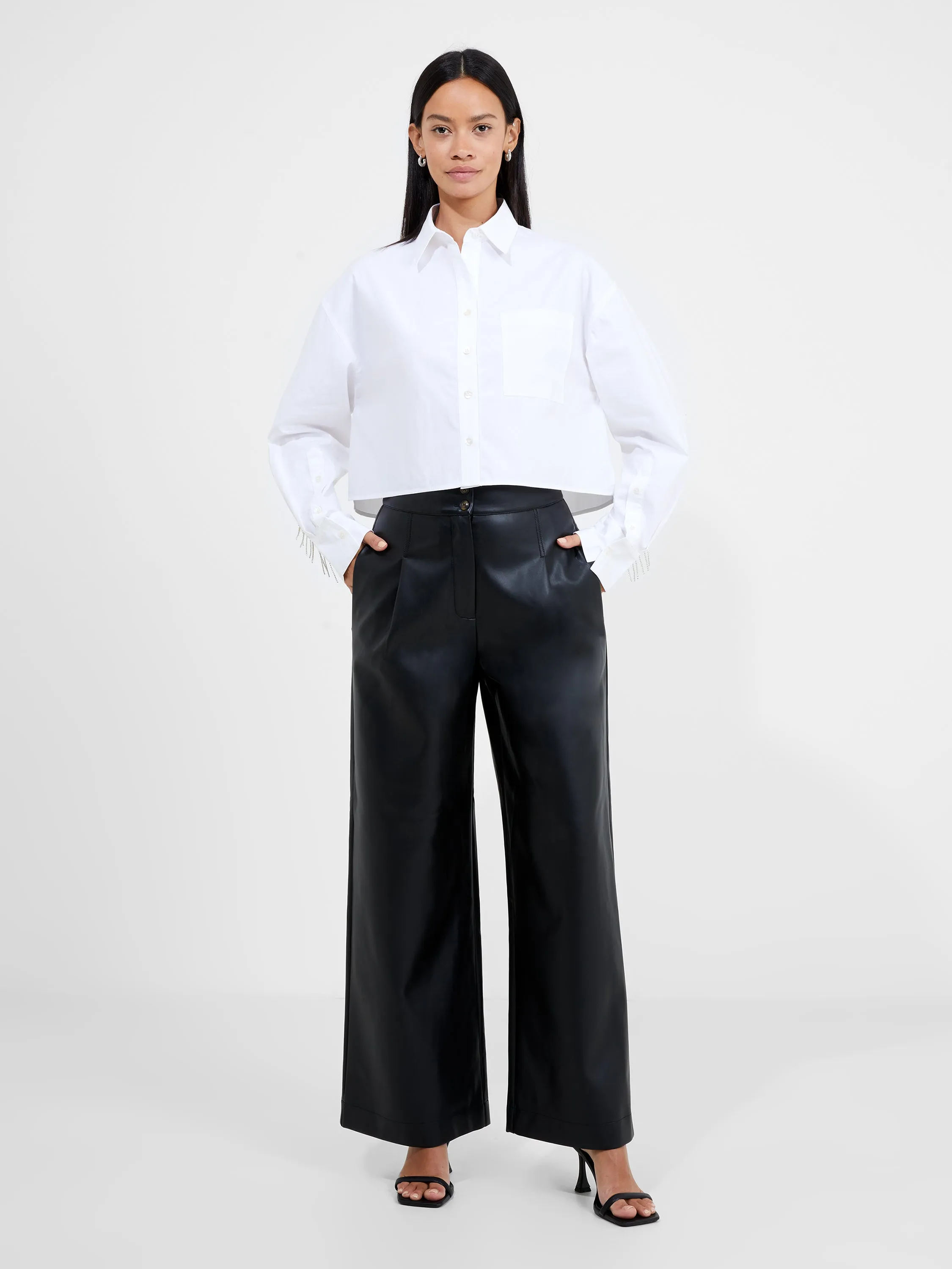 Crolenda PU Wide Leg Trousers sold by French Connection product image thumbnail 3