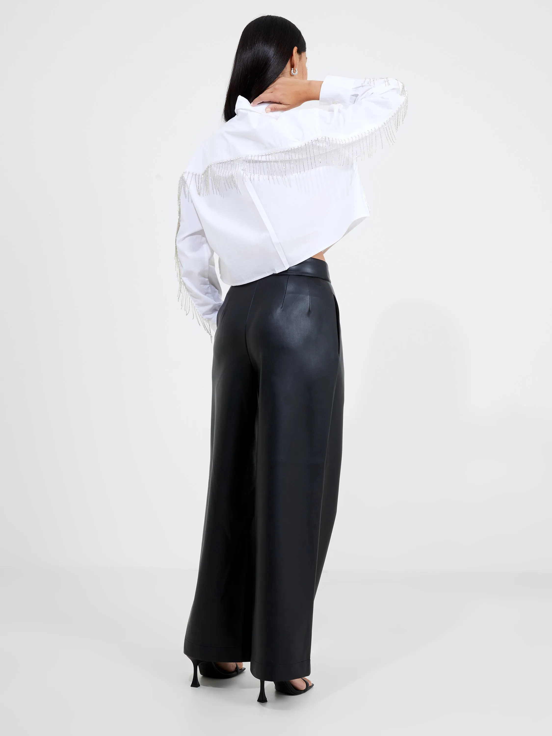 Crolenda PU Wide Leg Trousers sold by French Connection product image thumbnail 5