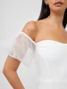 Whisper Organza Puff Sleeve Dress sold by French Connection
