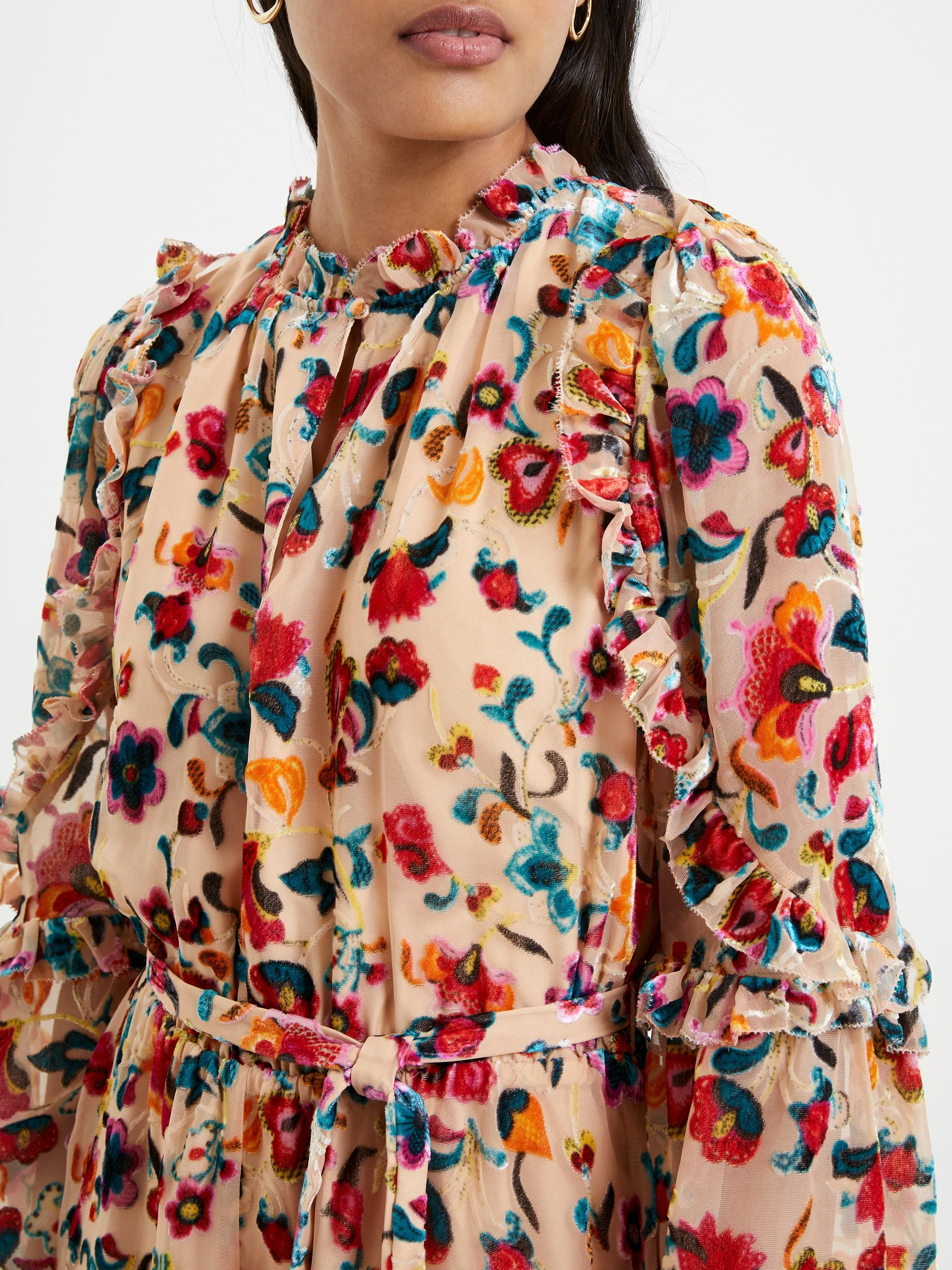 Avery Burnout Midi Dress sold by French Connection product image thumbnail 5