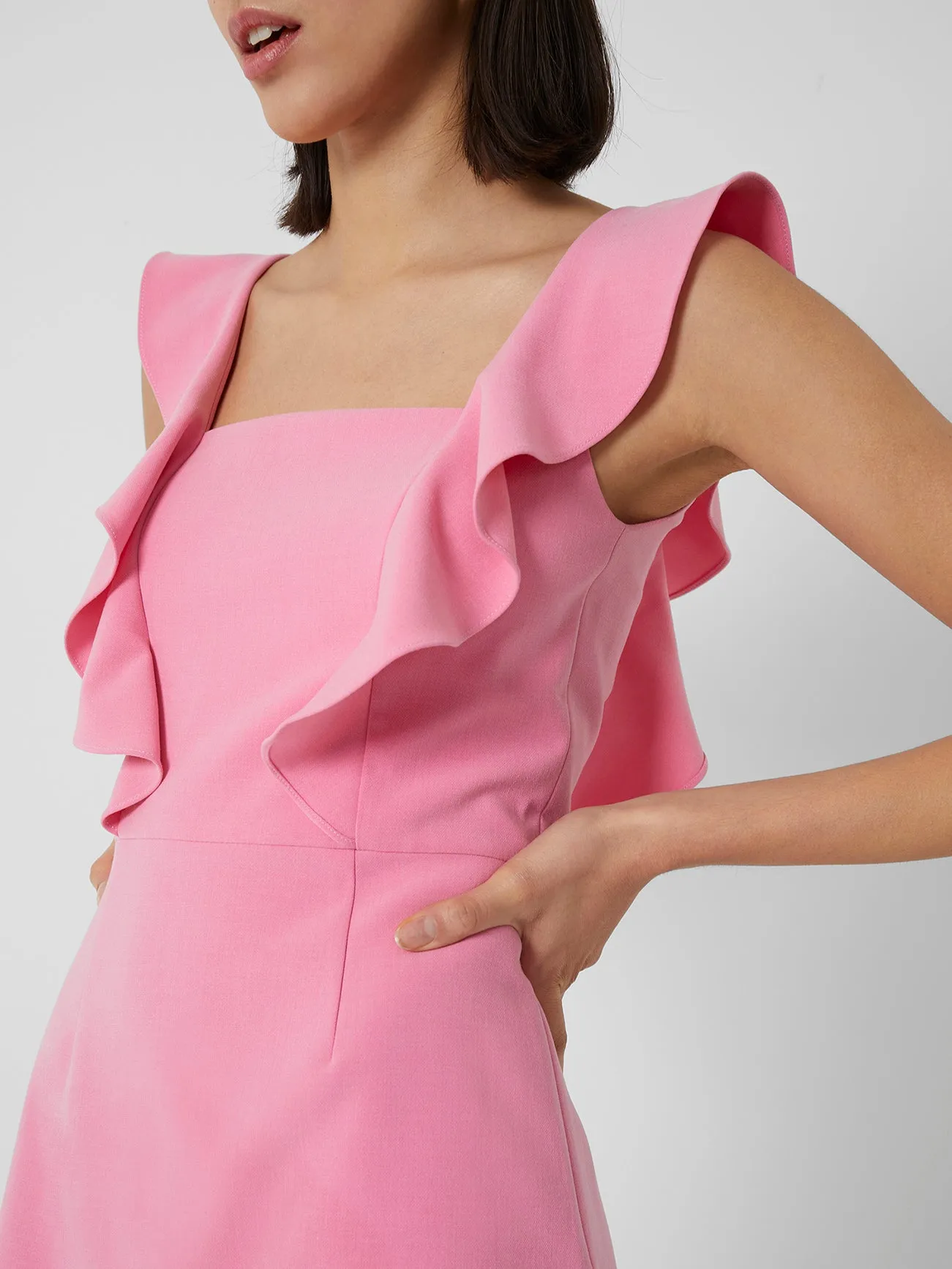 Whisper Square Neck Ruffle Dress sold by French Connection product image thumbnail 4