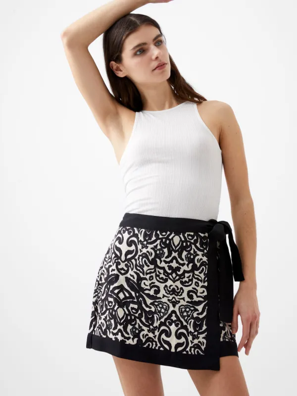 Cristyn Birdie Linen Embroidered Skort made by French Connection