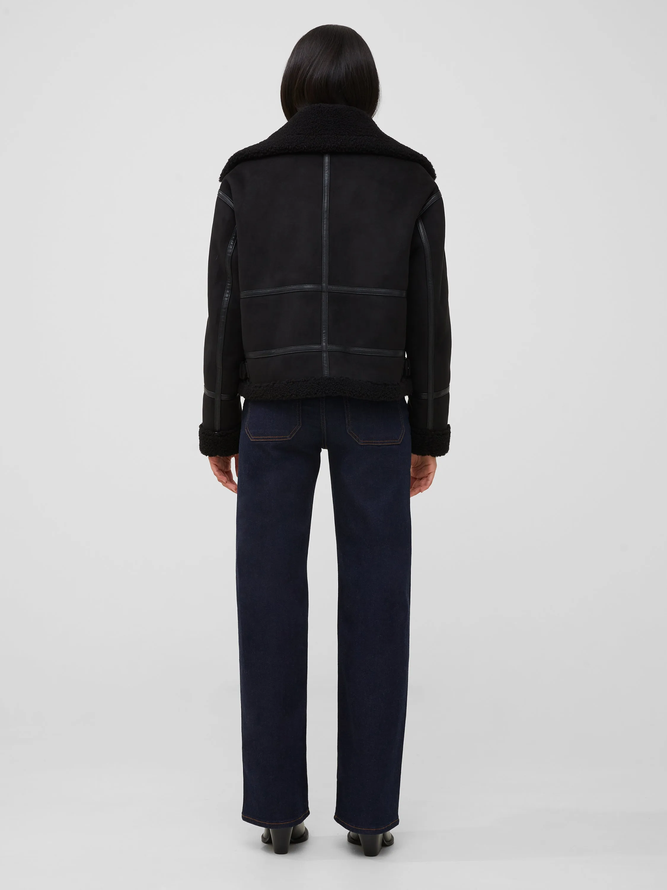 Faux Shearling Aviator Jacket sold by French Connection product image thumbnail 4