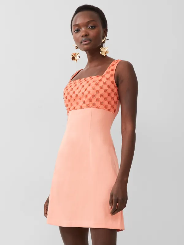 Embroidered Darcy Crepe Dress sold by French Connection