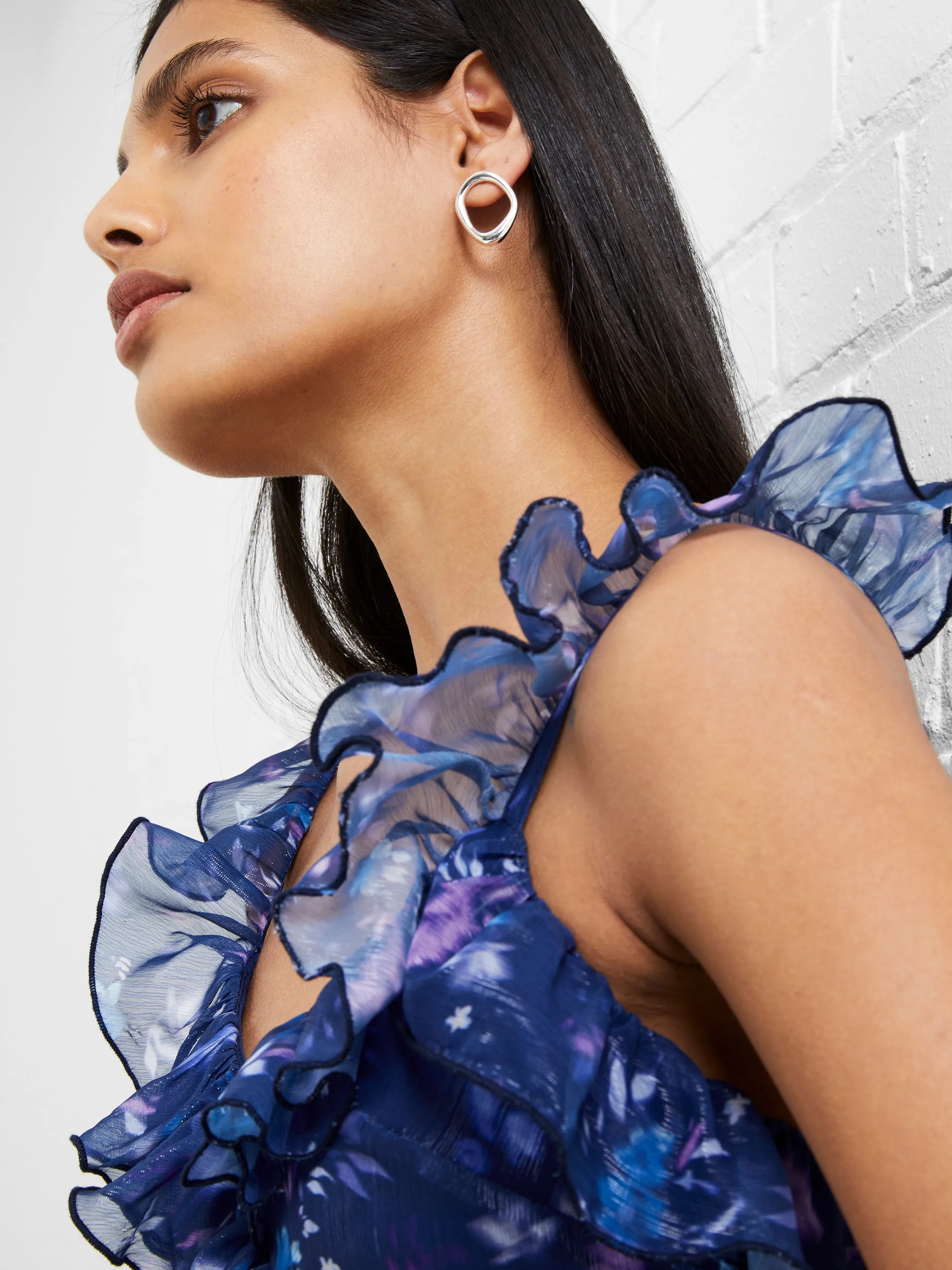 Aden Bai Lurex Frill Cami Mini Dress sold by French Connection product image thumbnail 3