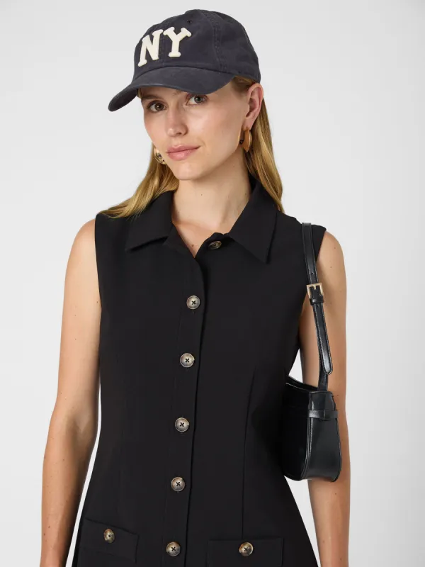 Azra Twill Sleeveless Button Down Dress sold by French Connection