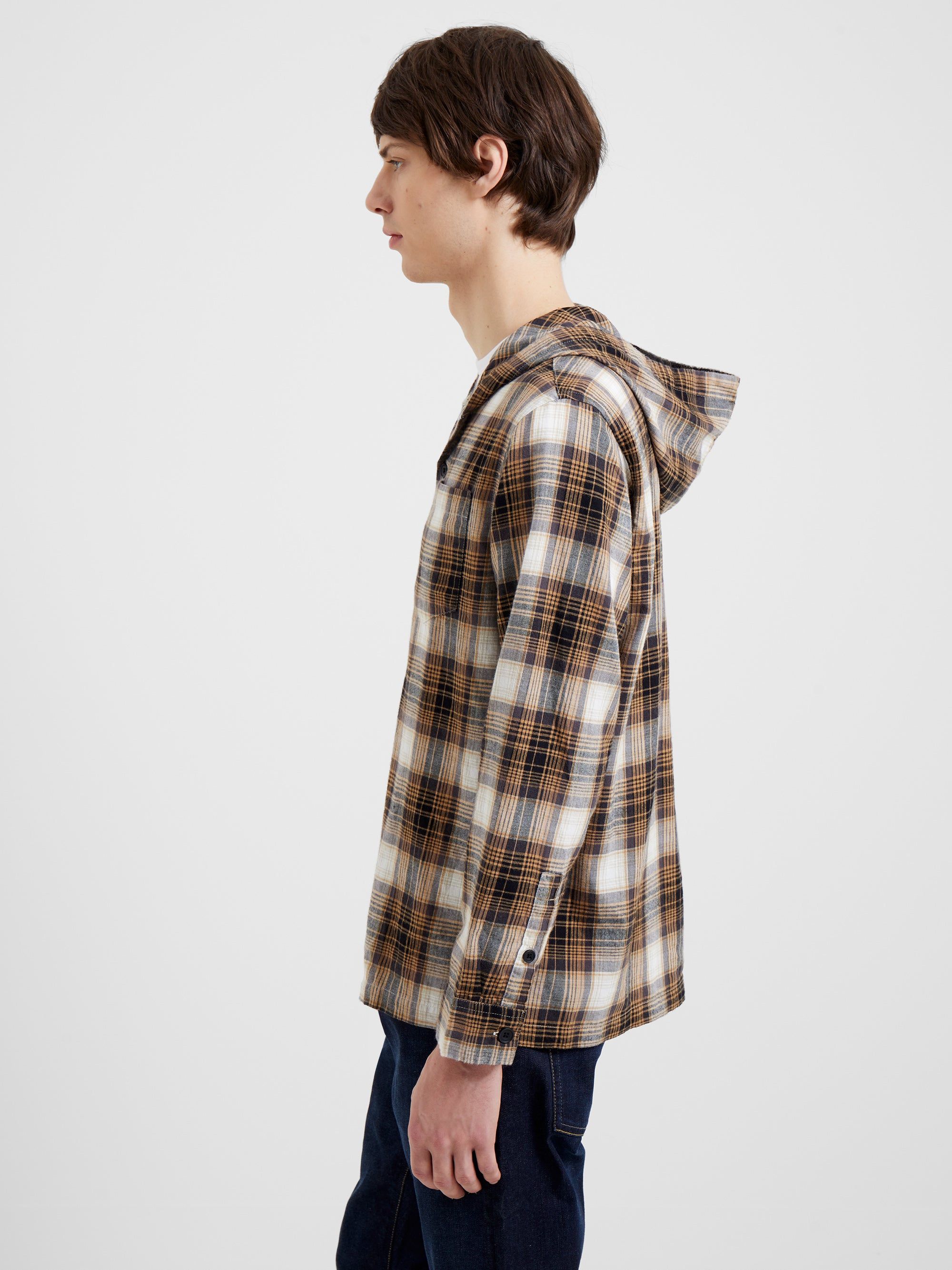 Relaxed Hooded Check Shirt sold by French Connection product image thumbnail 3