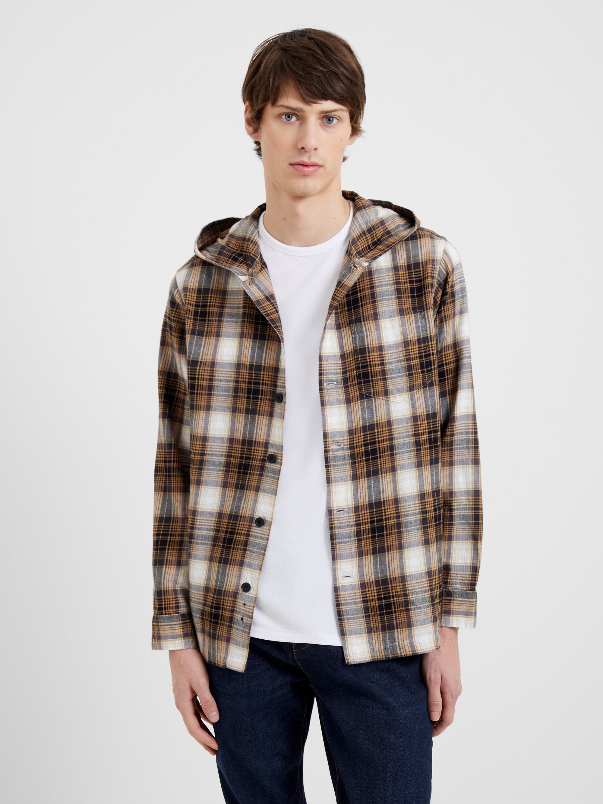 Relaxed Hooded Check Shirt sold by French Connection product image thumbnail 2