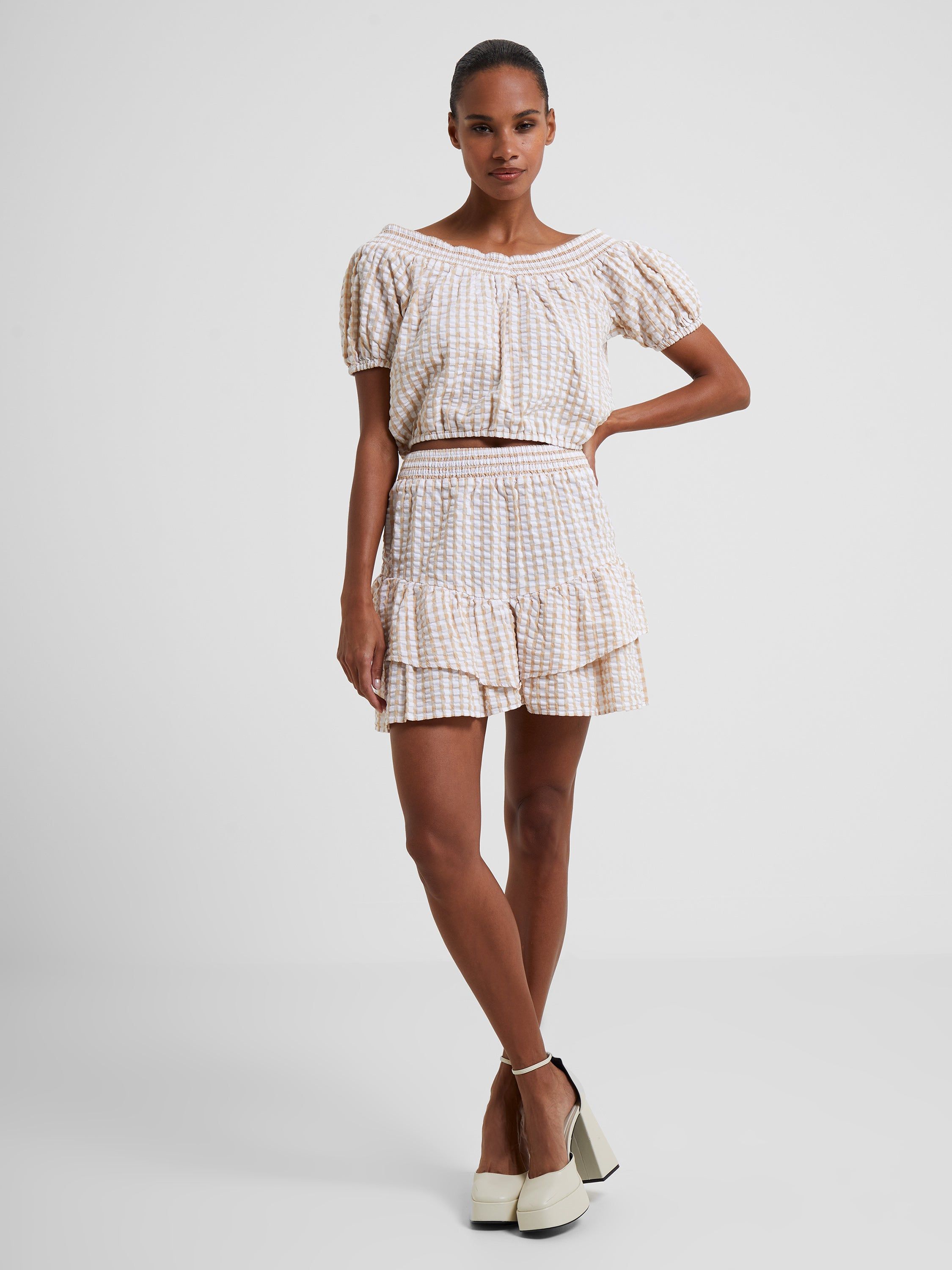 Filippa Cotton Poplin Ruffle Hem Skirt sold by French Connection product image thumbnail 3