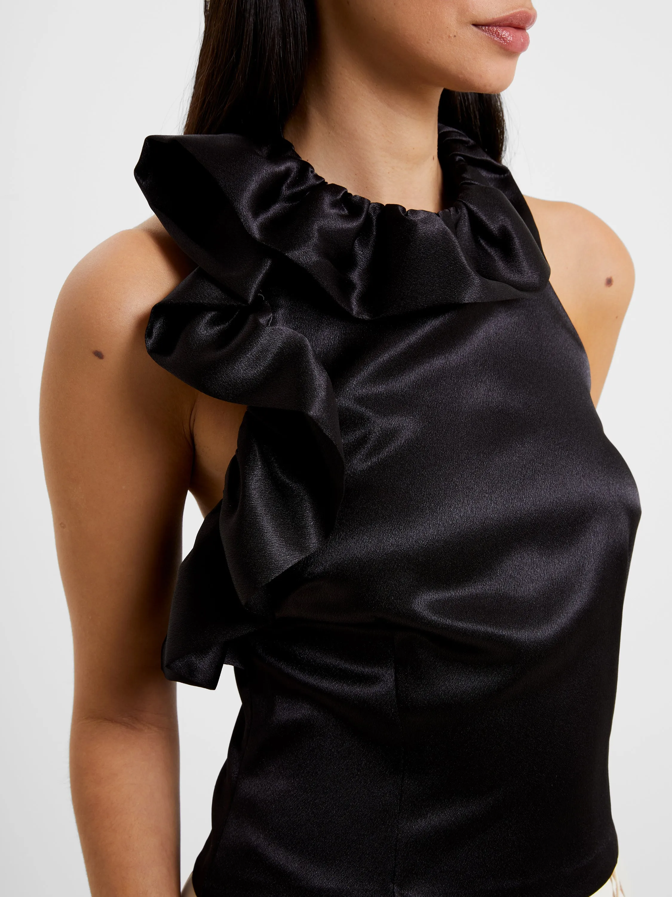 Adora Satin Ruffle Top sold by French Connection product image thumbnail 3