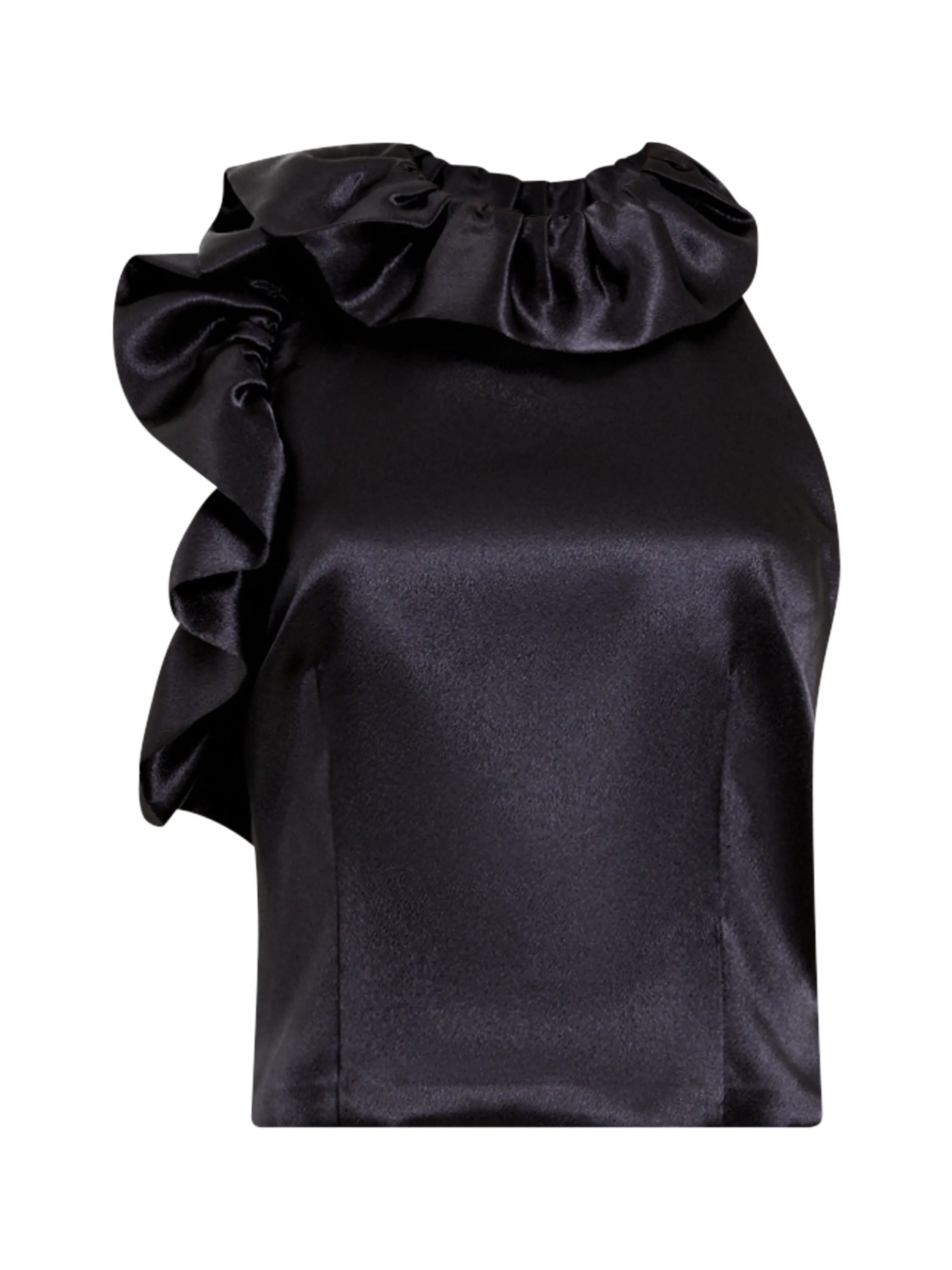 Adora Satin Ruffle Top sold by French Connection product image thumbnail 5