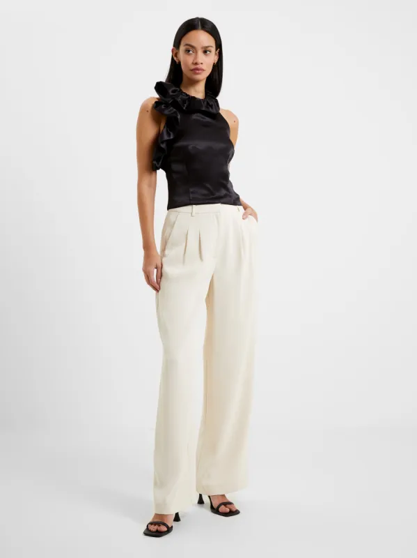 Adora Satin Ruffle Top made by French Connection