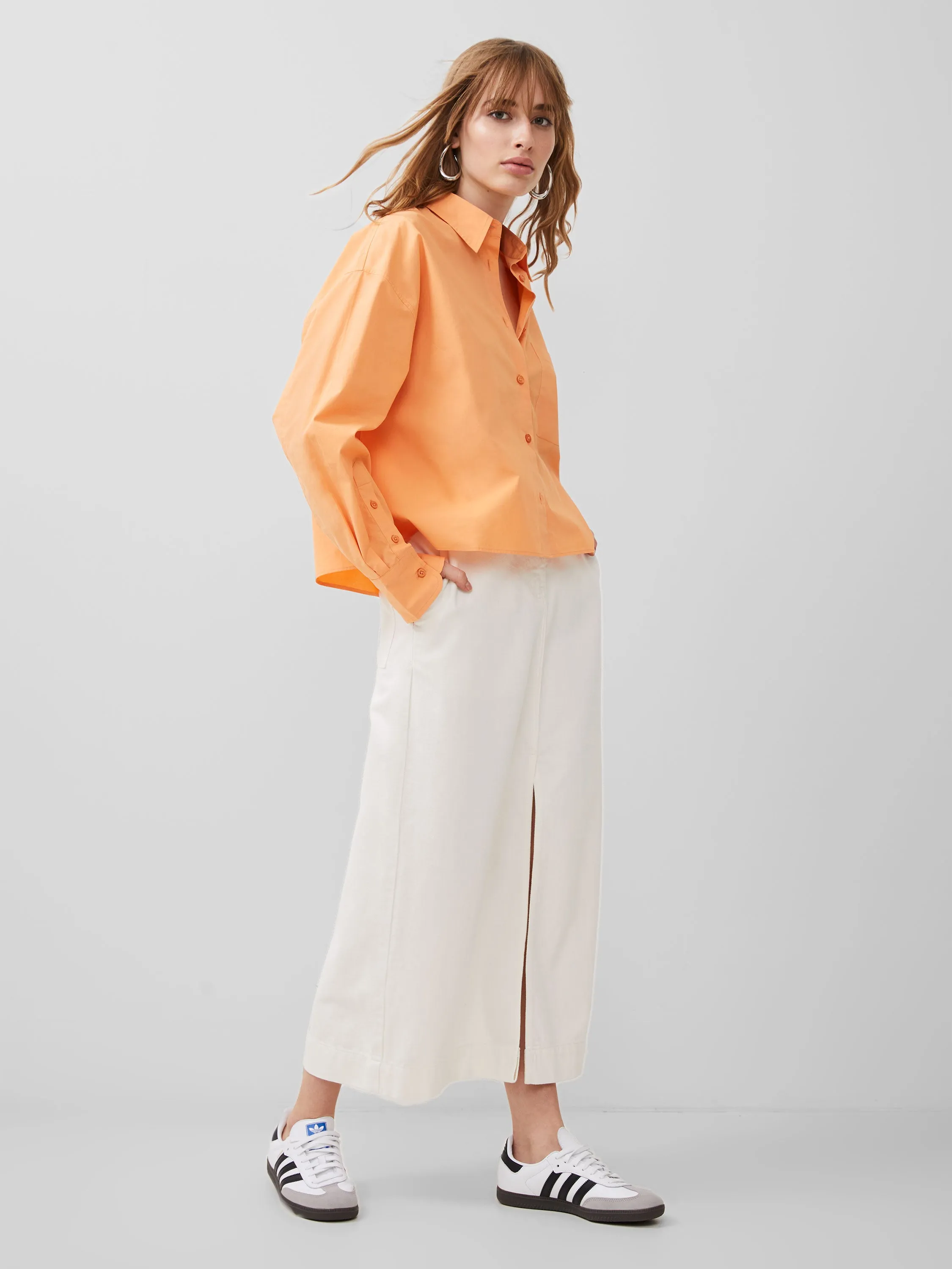 Alissa Cotton Cropped Shirt sold by French Connection product image thumbnail 2