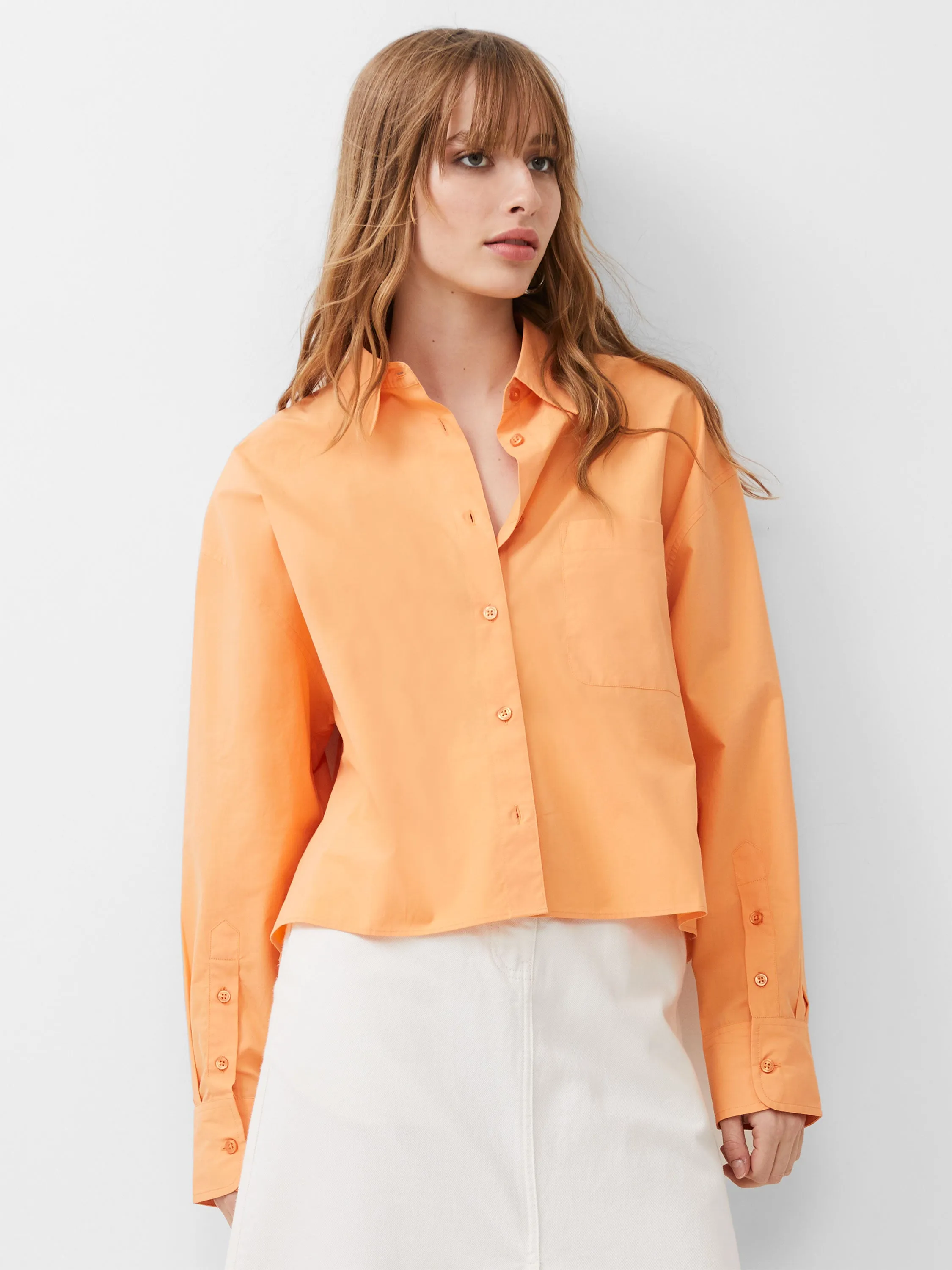 Alissa Cotton Cropped Shirt sold by French Connection product image thumbnail 4