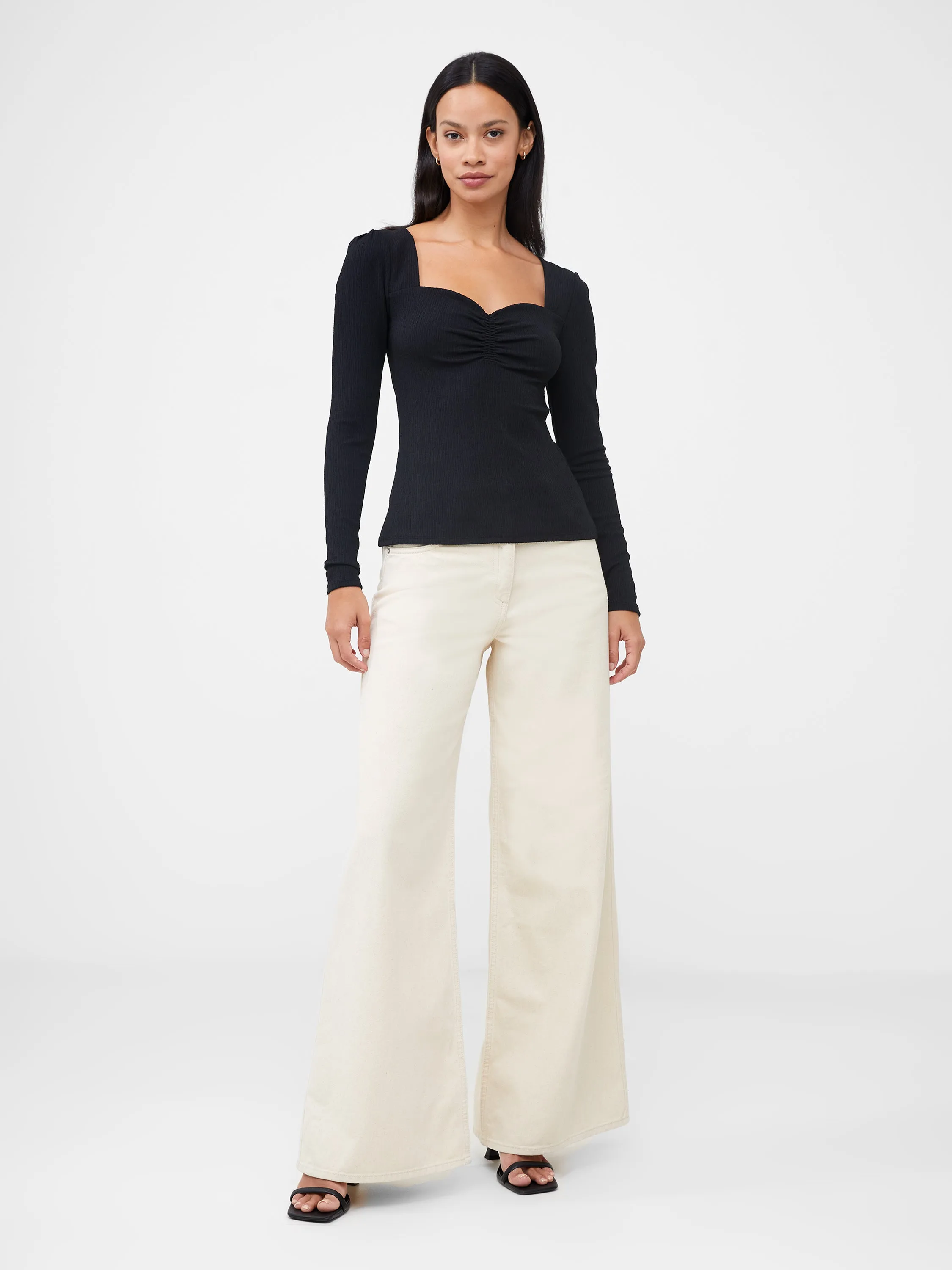 Sonya Ribbed Sweetheart Neck Top sold by French Connection product image thumbnail 2