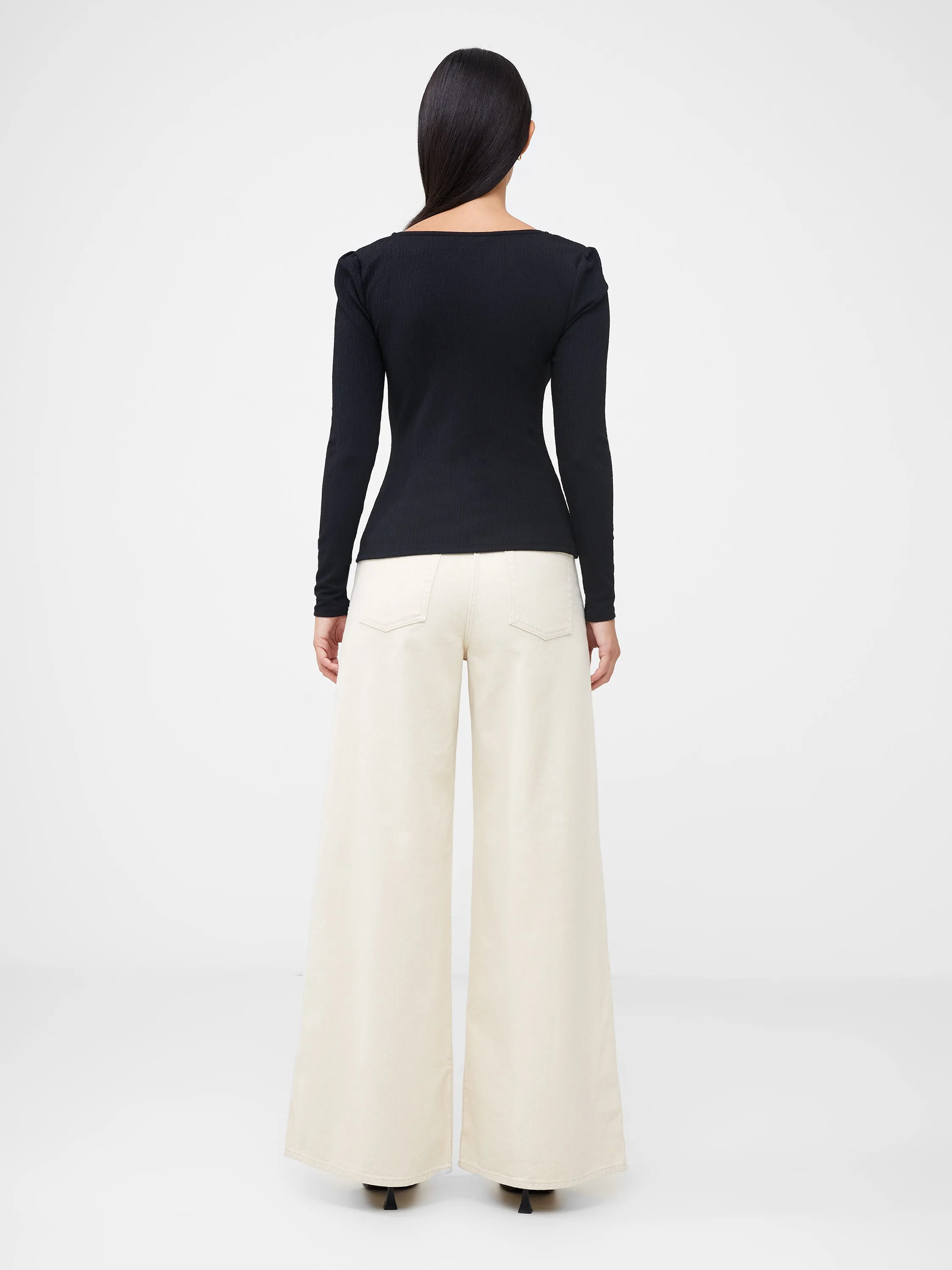 Sonya Ribbed Sweetheart Neck Top sold by French Connection product image thumbnail 4