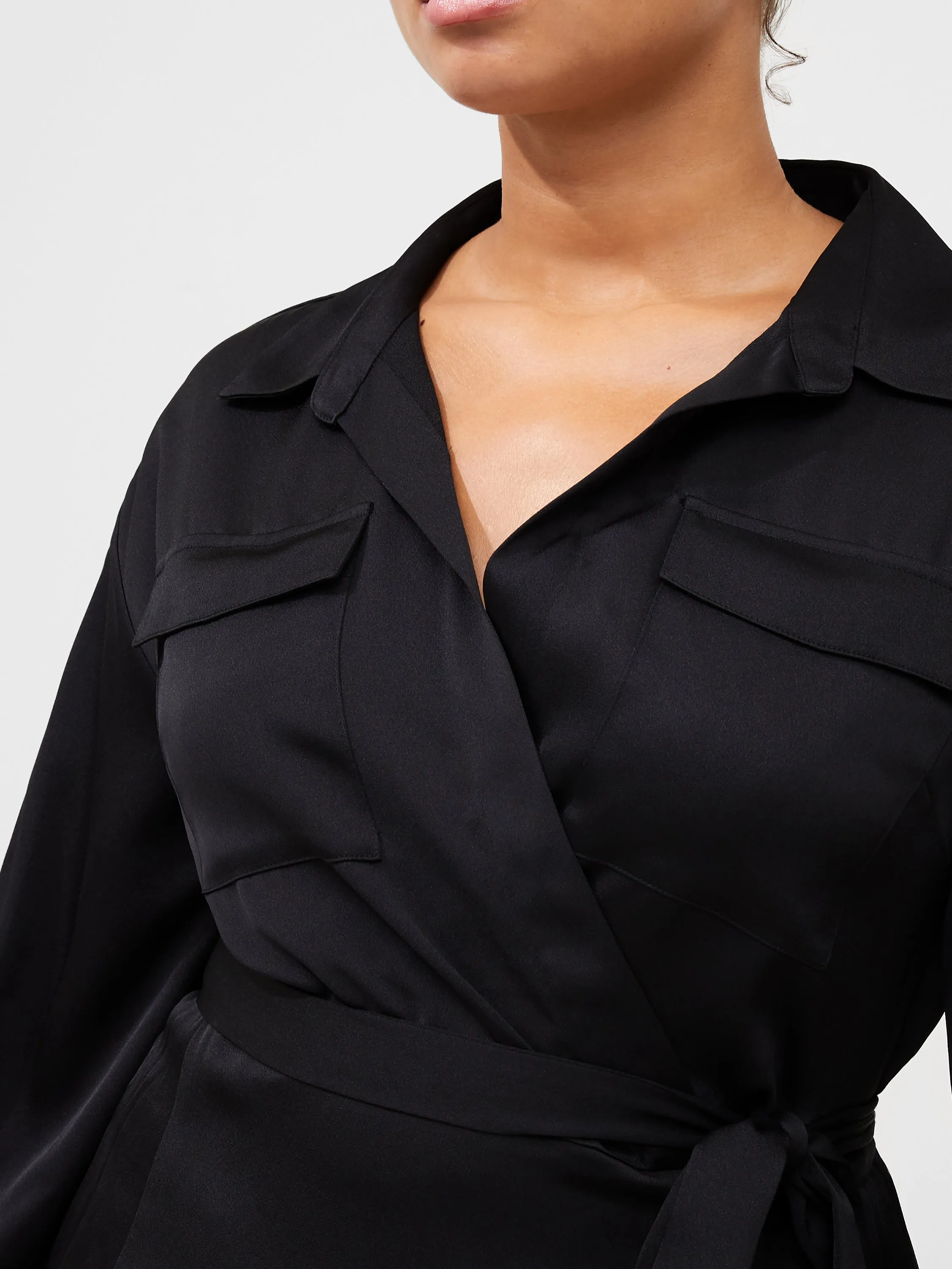Harlow Recycled Satin Wrap Midi Dress sold by French Connection product image thumbnail 3
