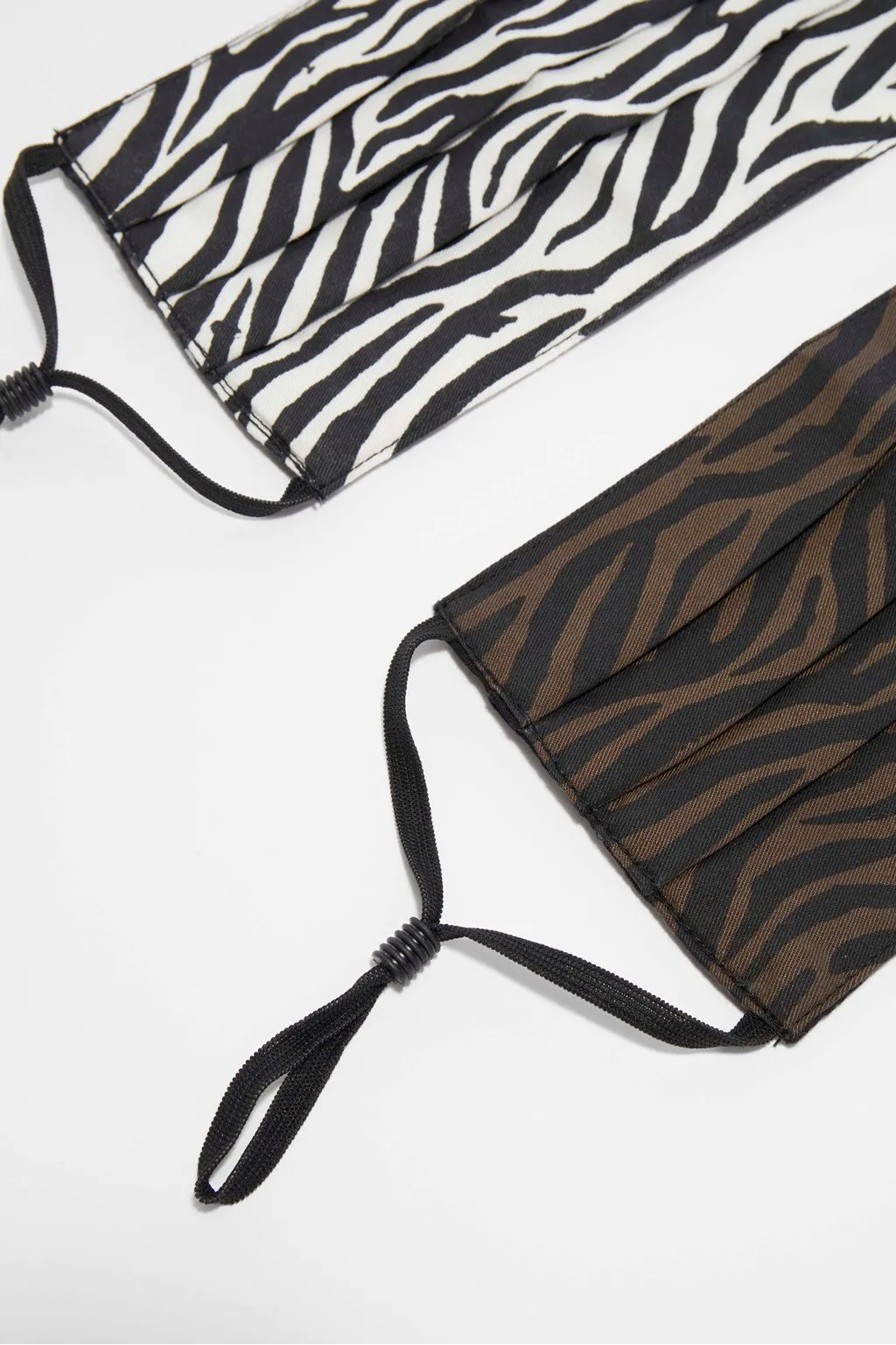 Zebra Print Pleated Mask 2 Pack sold by French Connection product image thumbnail 2