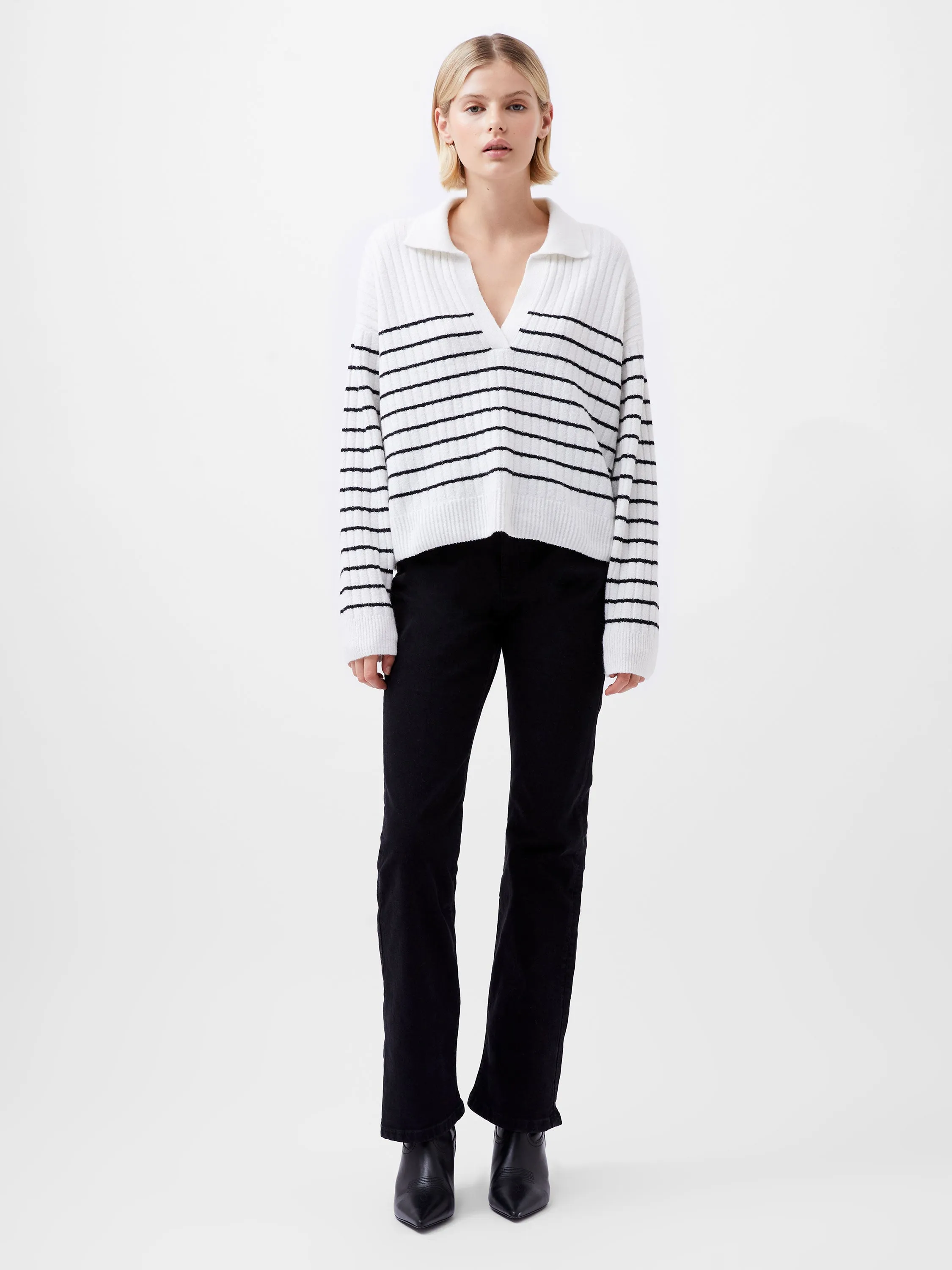 Vhari Collar Longsleeve Stripe Sweater sold by French Connection product image thumbnail 2