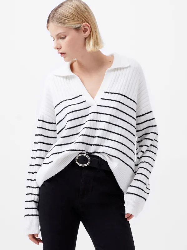 Vhari Collar Longsleeve Stripe Sweater sold by French Connection