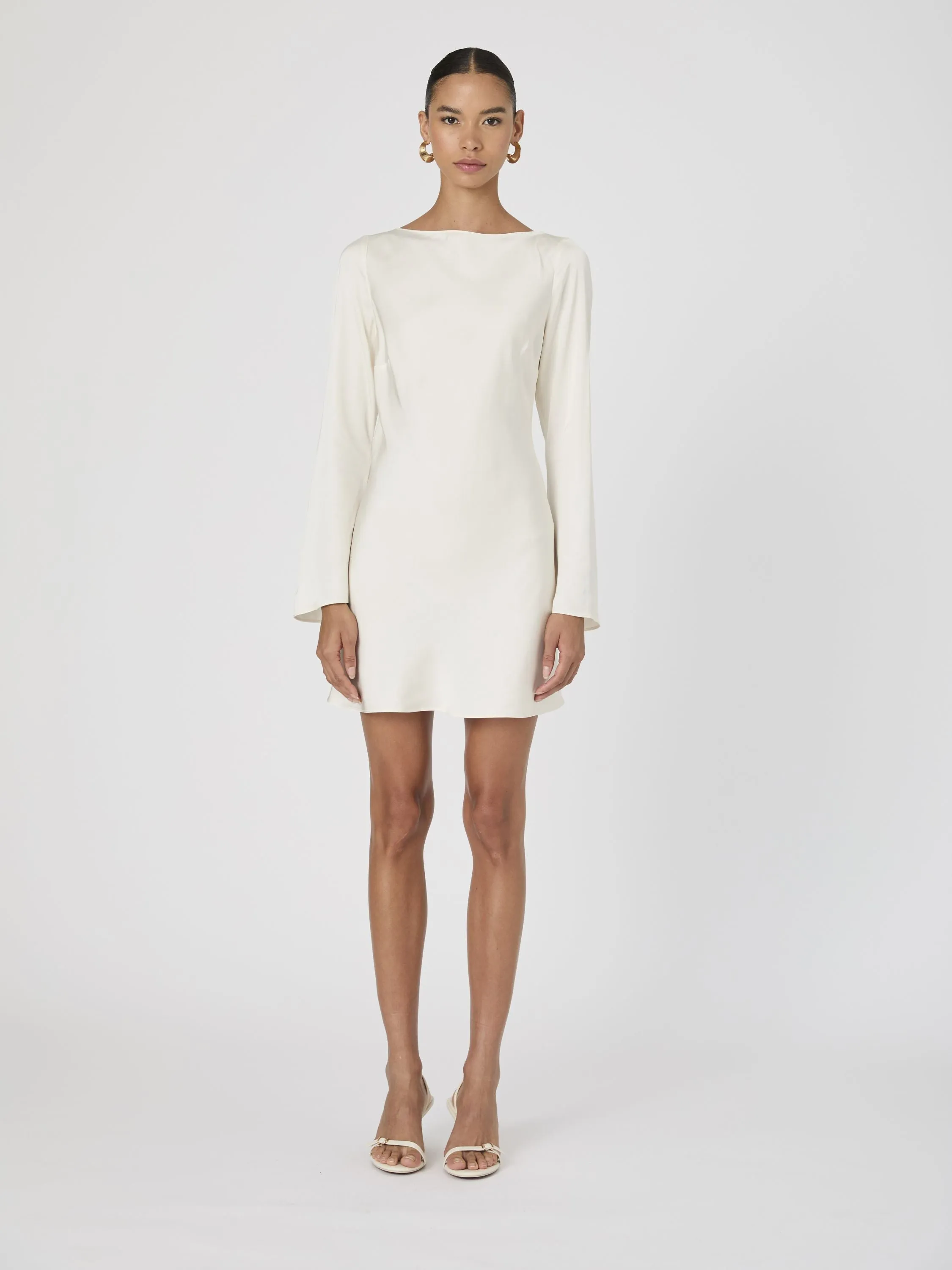 Ennis Satin Longsleeve Mini Dress sold by French Connection product image thumbnail 2