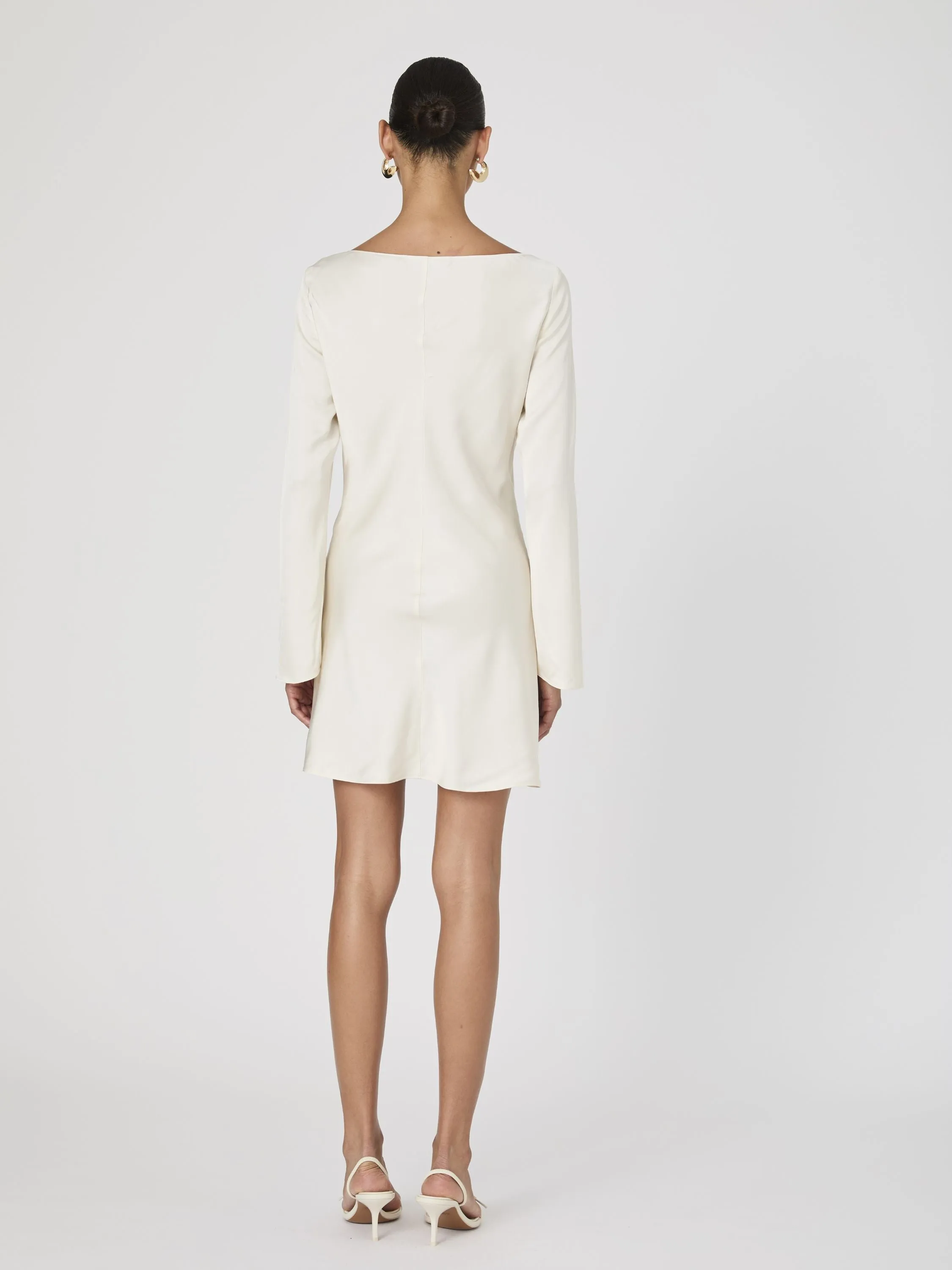 Ennis Satin Longsleeve Mini Dress sold by French Connection product image thumbnail 4