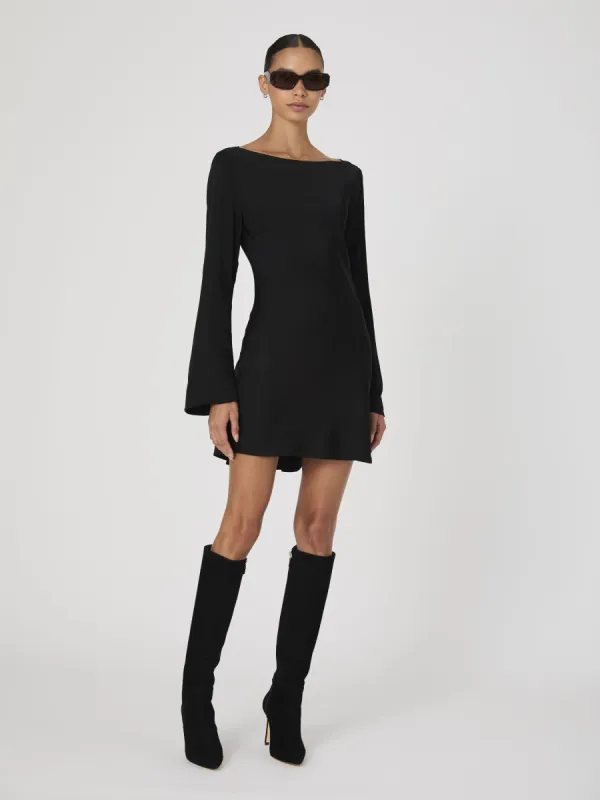 Ennis Satin Longsleeve Mini Dress sold by French Connection