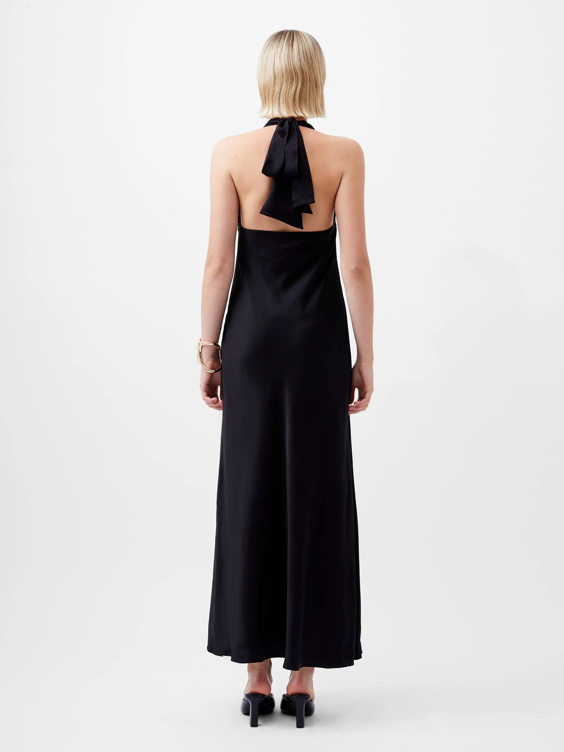 Ennis Satin Halter Midi Dress sold by French Connection product image thumbnail 4