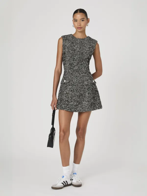 Chantelle Herringbone Sleeveless Shift Dress sold by French Connection