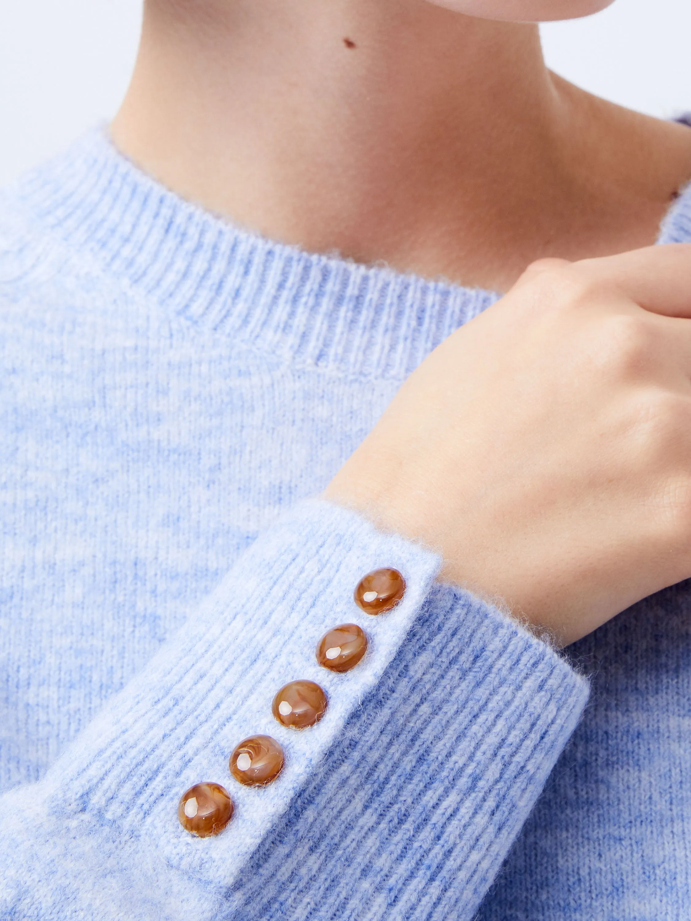 Morena Crewneck Button Cuff Sweater sold by French Connection product image thumbnail 2