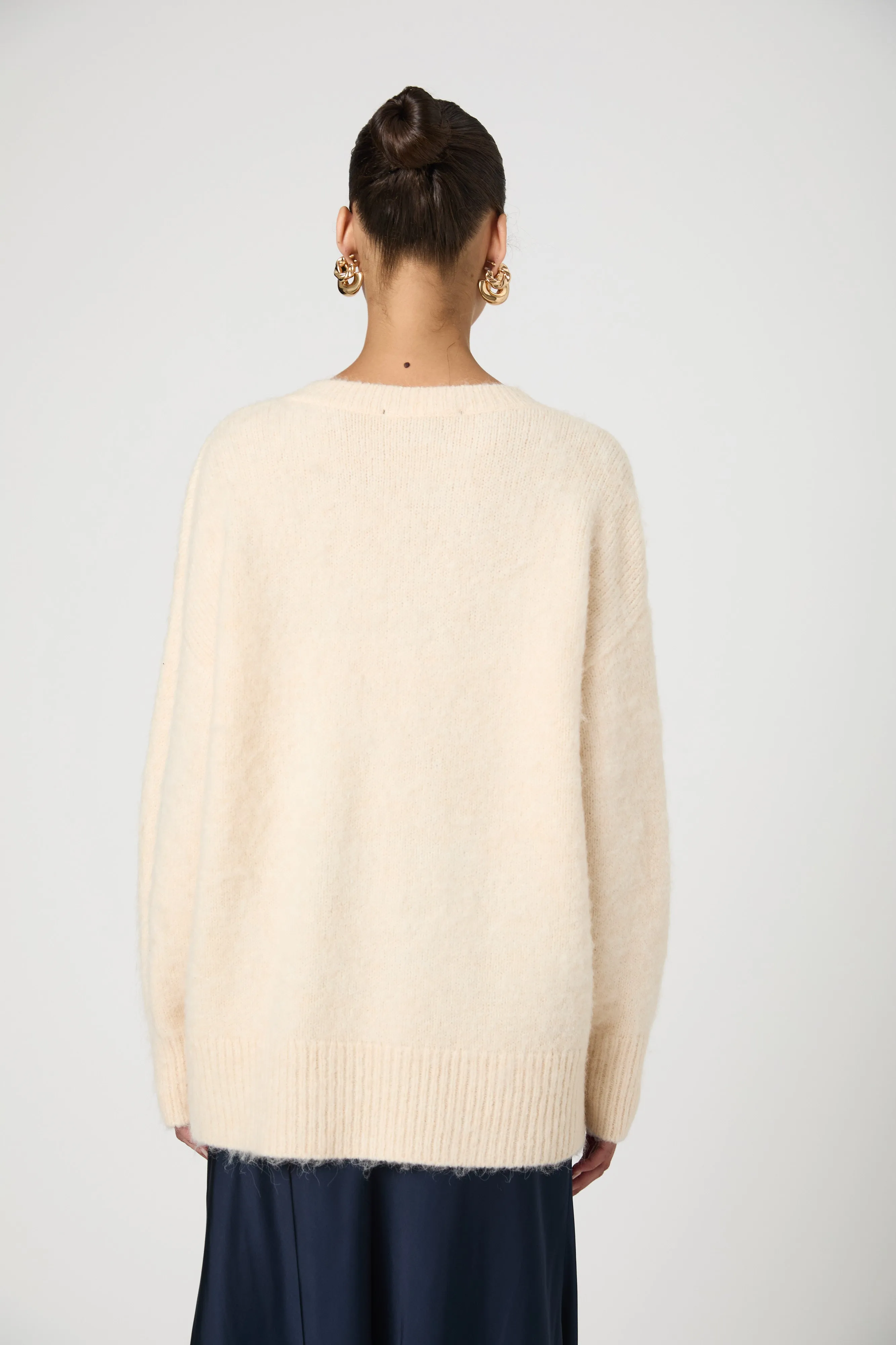 Fluffy Knit V Neck Oversized Sweater sold by French Connection product image thumbnail 5