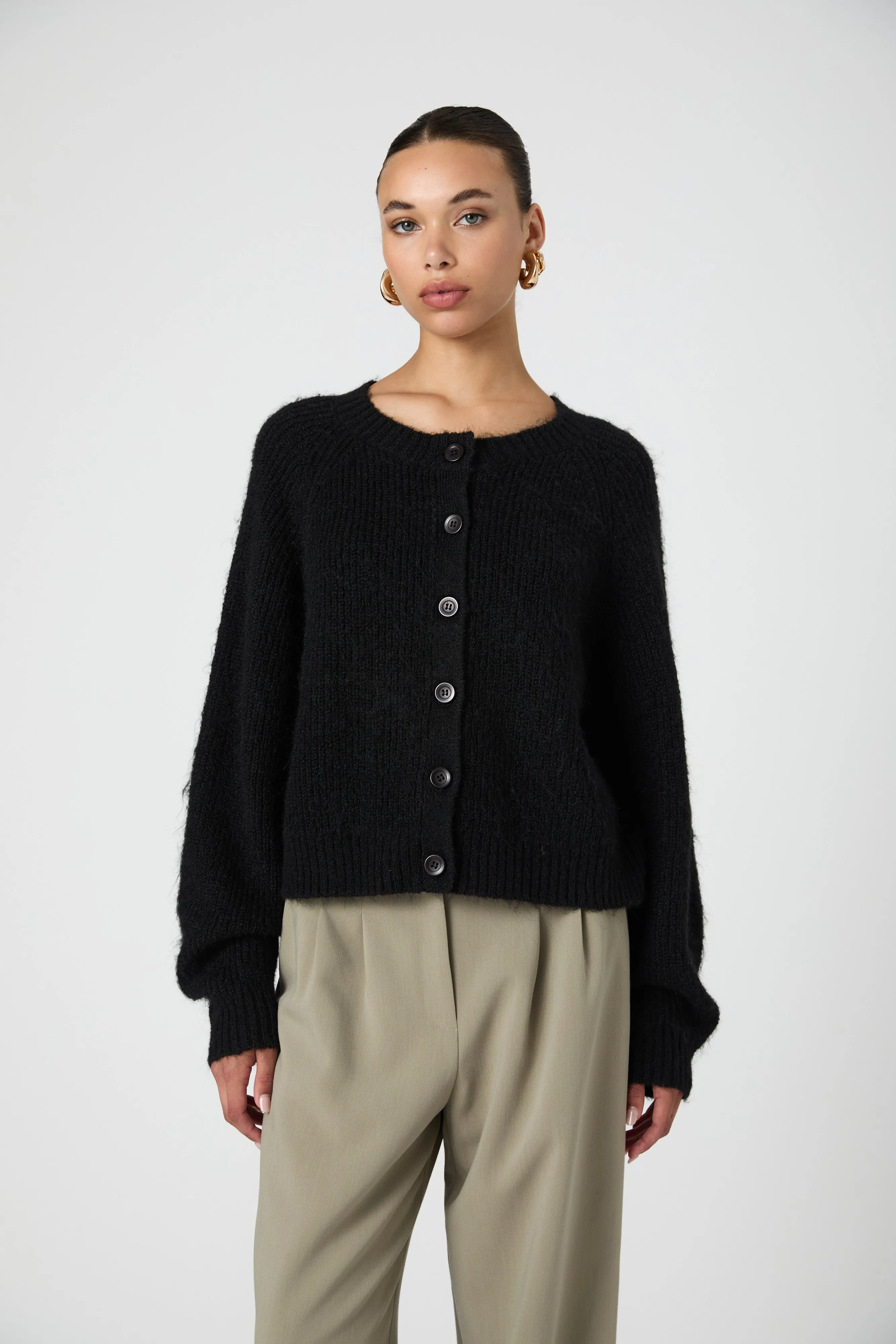 Fluffy Knit Chunky Rib Cardigan sold by French Connection product image thumbnail 3