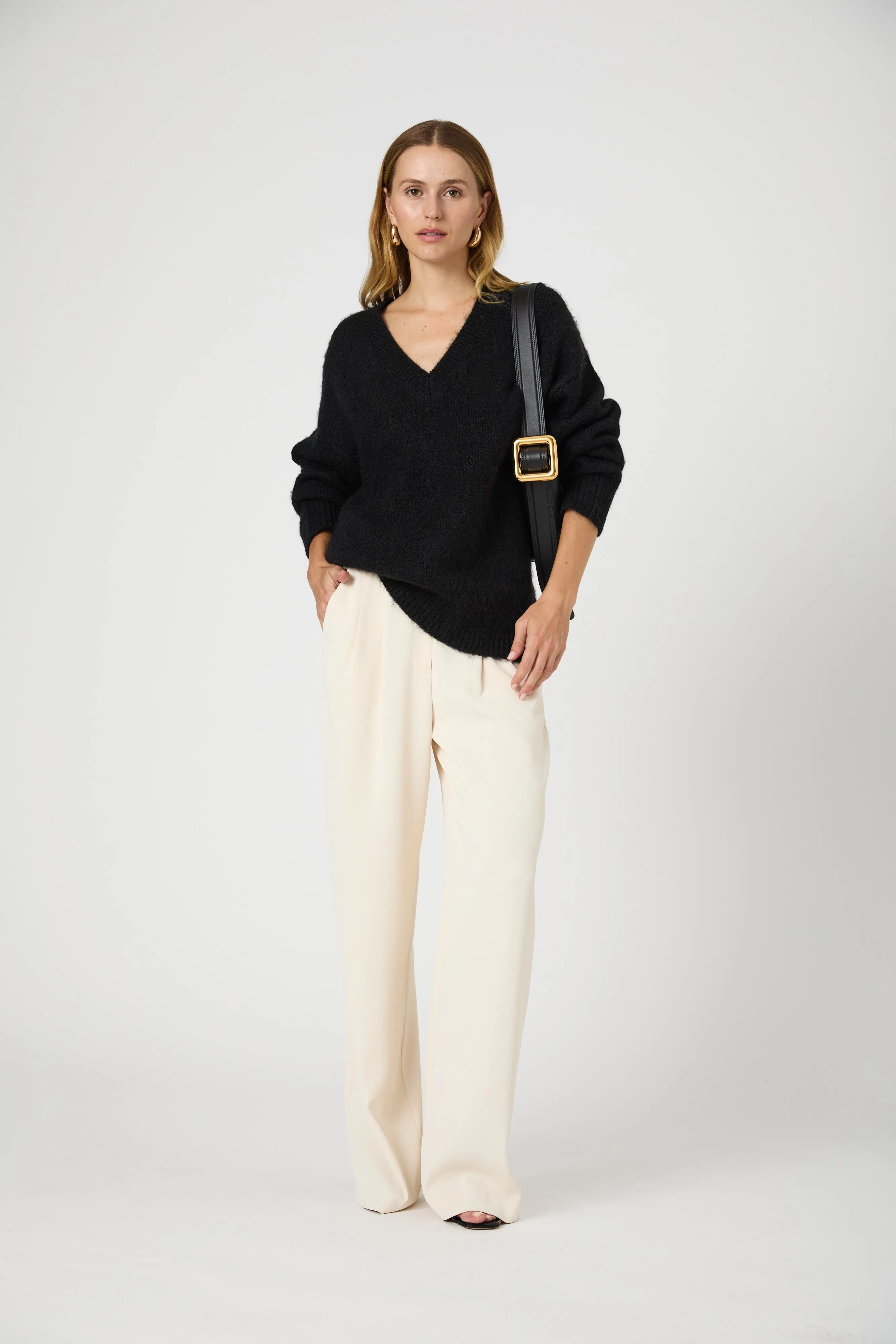 Fluffy Knit V Neck Oversized Sweater sold by French Connection product image thumbnail 2