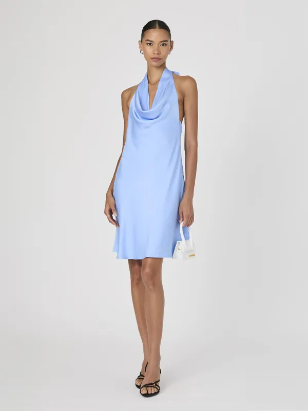 Ennis Satin Halter Mini Dress sold by French Connection