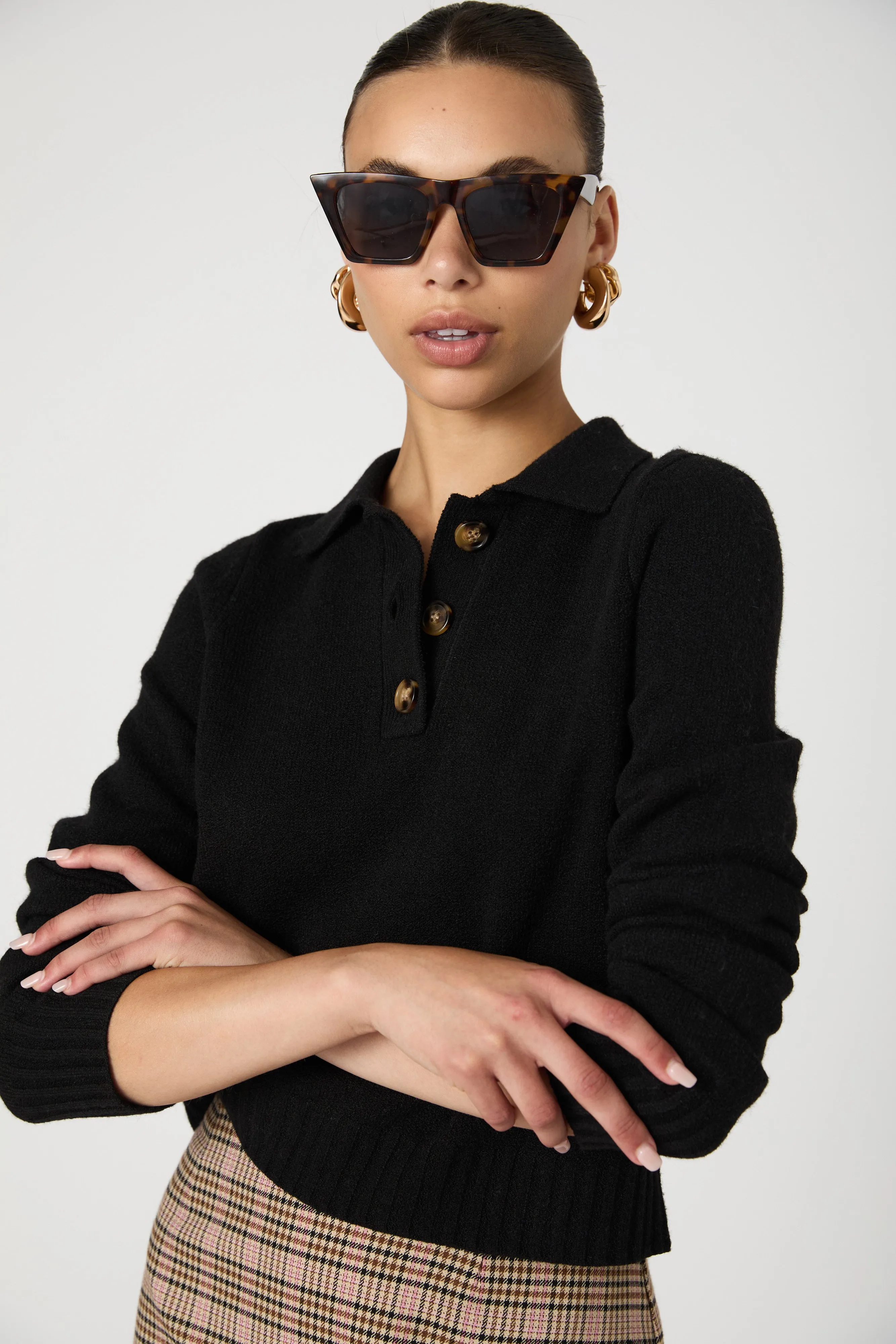 Vhari Long Sleeve Polo Sweater sold by French Connection