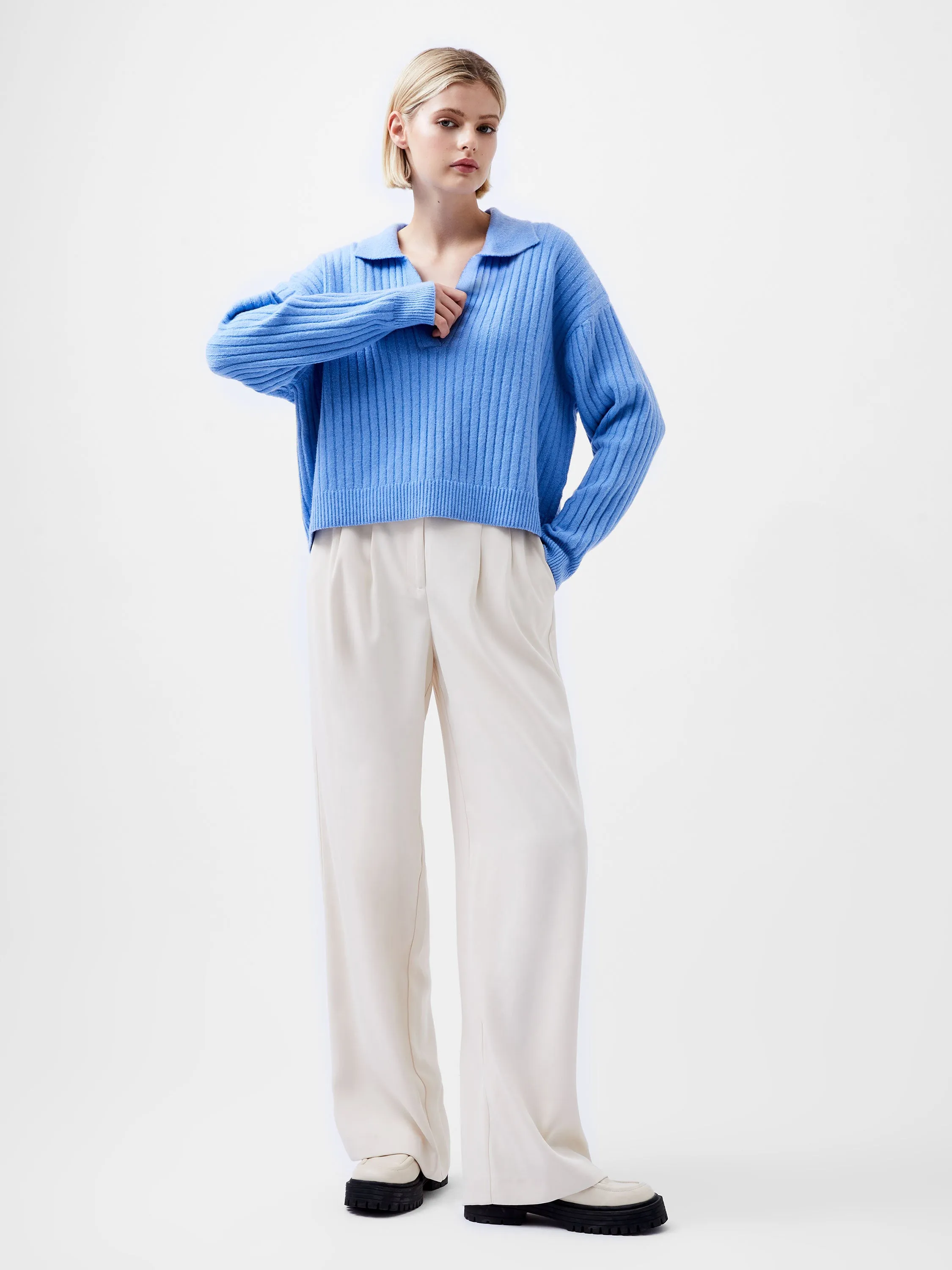 Vhari Collar Long Sleeve Sweater sold by French Connection product image thumbnail 3