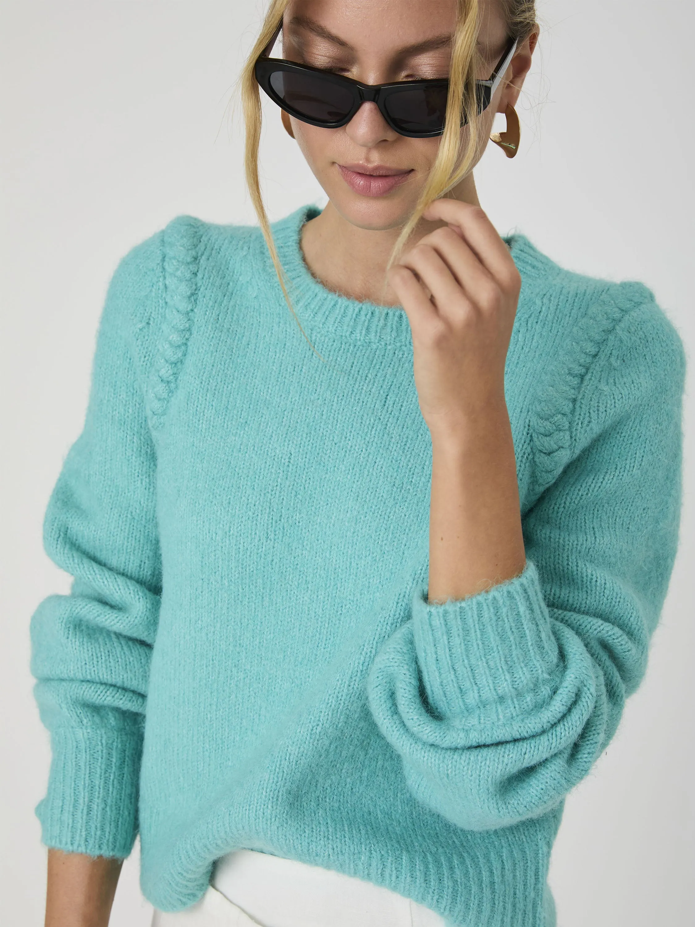 Fluffly Knit Braided Detail Sweater sold by French Connection