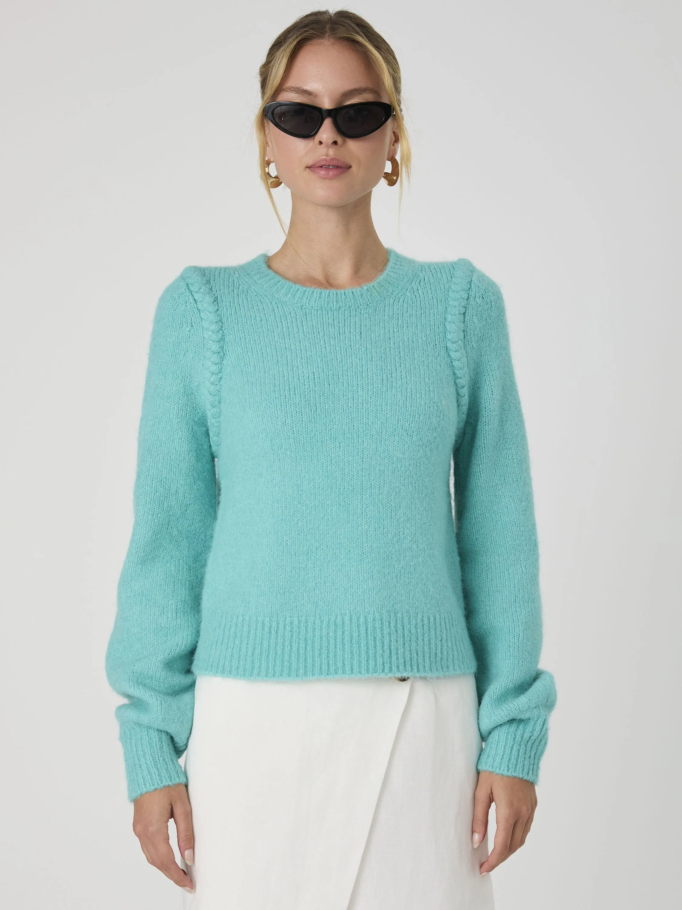 Fluffly Knit Braided Detail Sweater sold by French Connection product image thumbnail 4