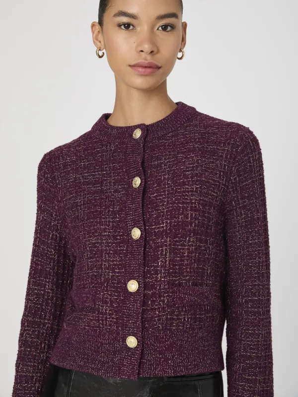 Lurex Tweed Knit Cardigan sold by French Connection