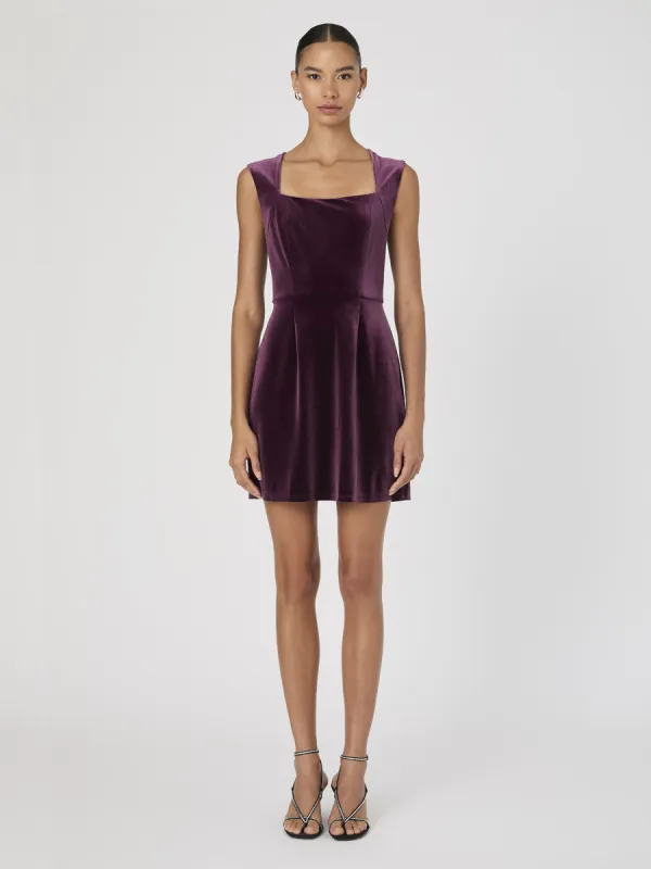 Stretch Velvet Square Neck Dress sold by French Connection