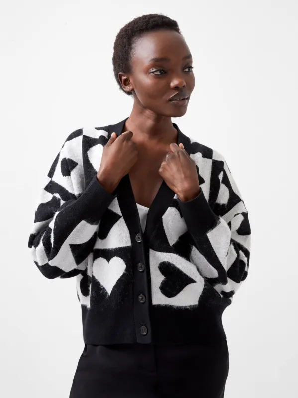 Julianna Heart Long Sleeve Cardigan sold by French Connection