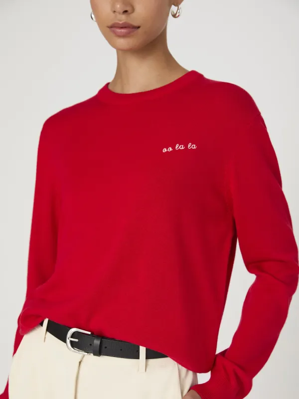 Cashmere Blend Embroidered Sweater made by French Connection