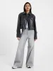 Crolenda Faux Leather Jacket sold by French Connection