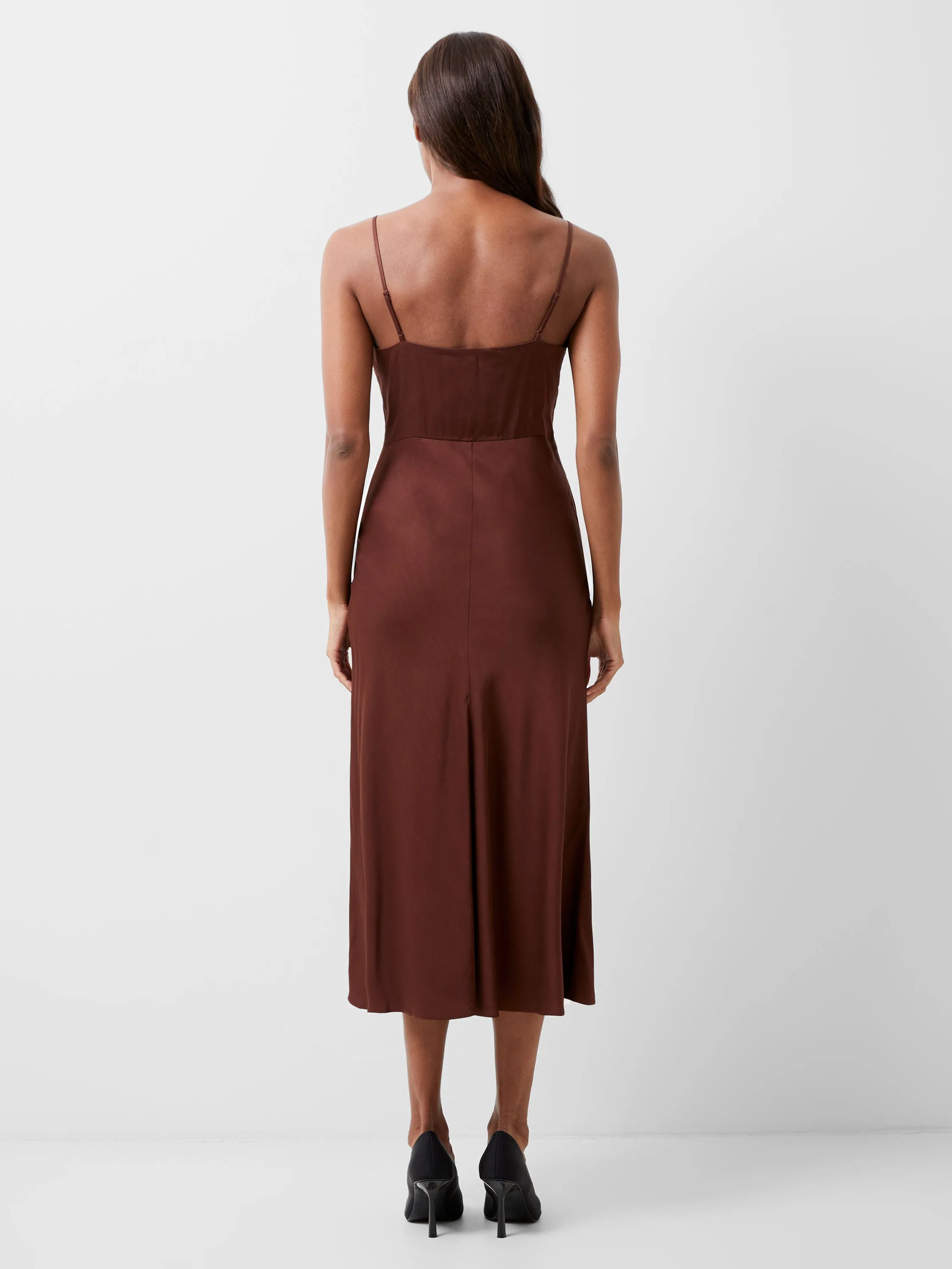 Ennis Satin Slip Midi Dress sold by French Connection product image thumbnail 3