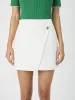 Birdie Linen Overlap Mini Skirt sold by French Connection
