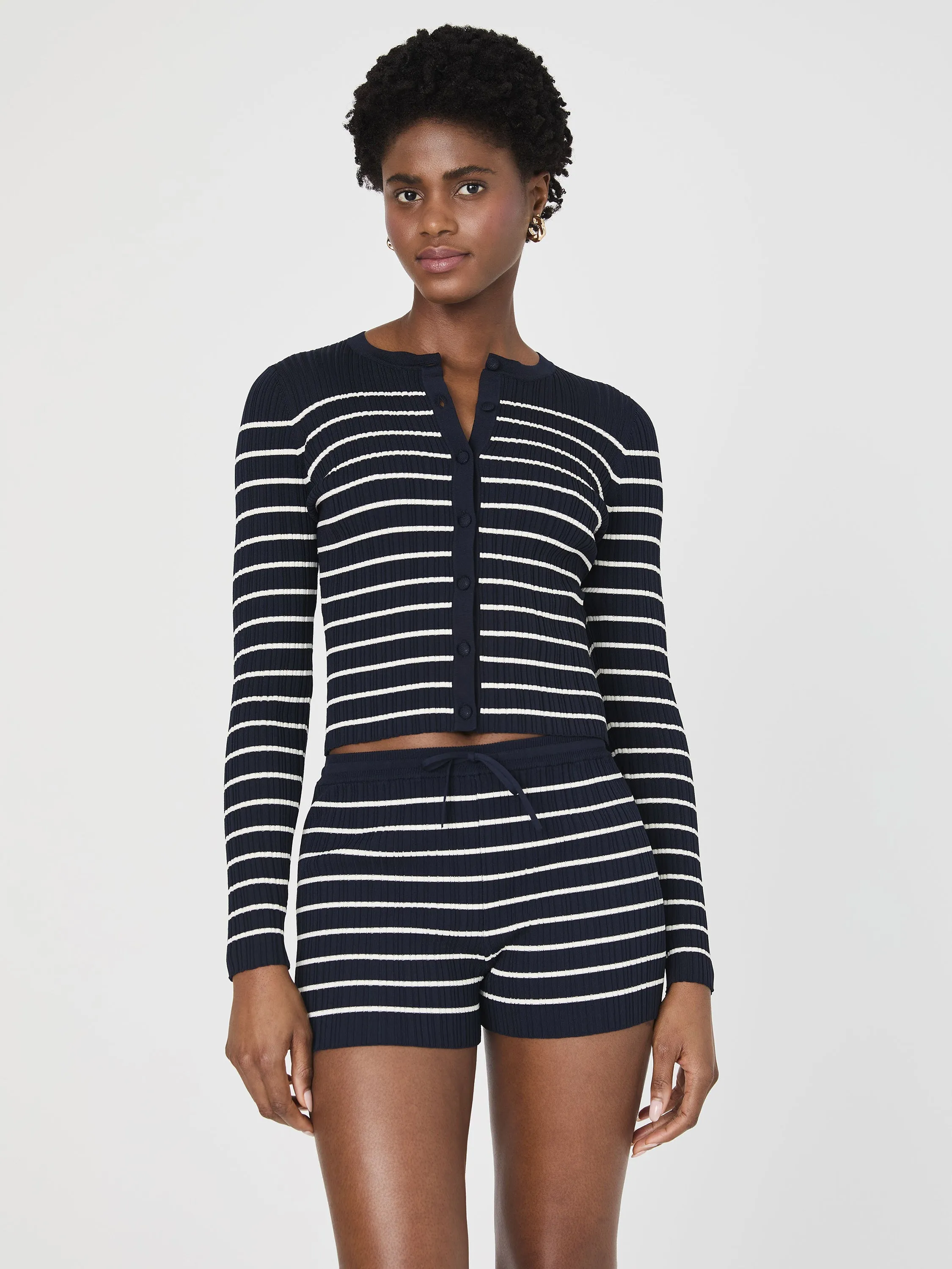 Crinkle Knit Drawstring Shorts sold by French Connection product image thumbnail 5